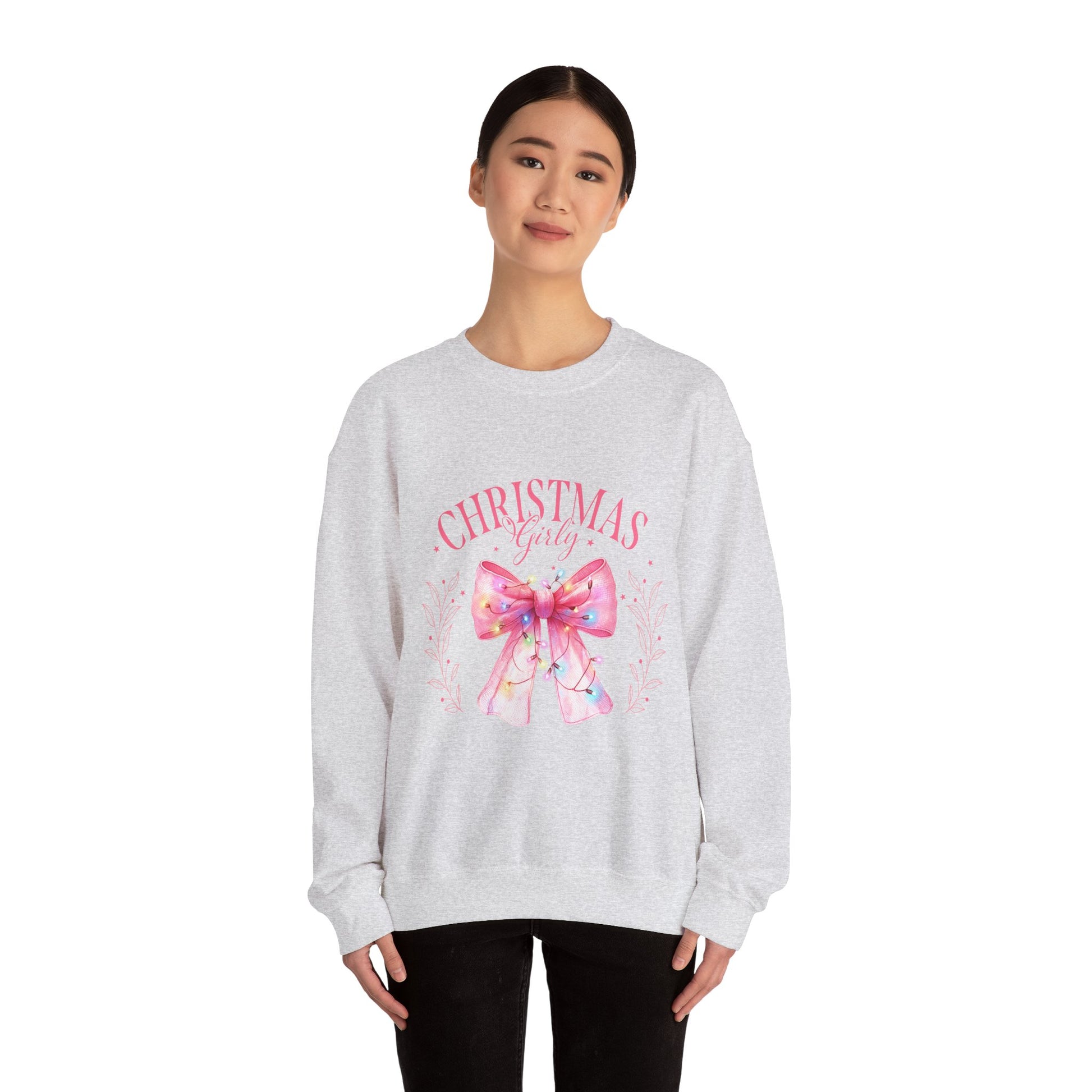 Christmas Girly Bow Sweatshirt - Nefty Creations