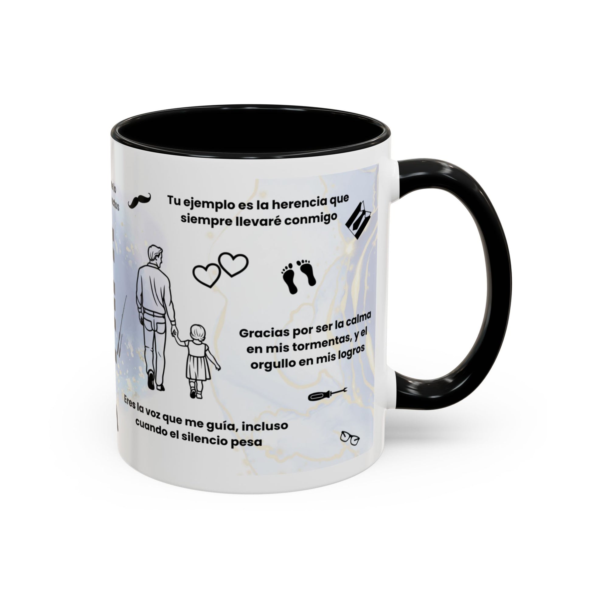 Papá Coffee Mug - Unique Dad Gift for Father's Day, Birthday, or Inspirational Moments, Black Accent Ceramic Cup - Nefty Creations