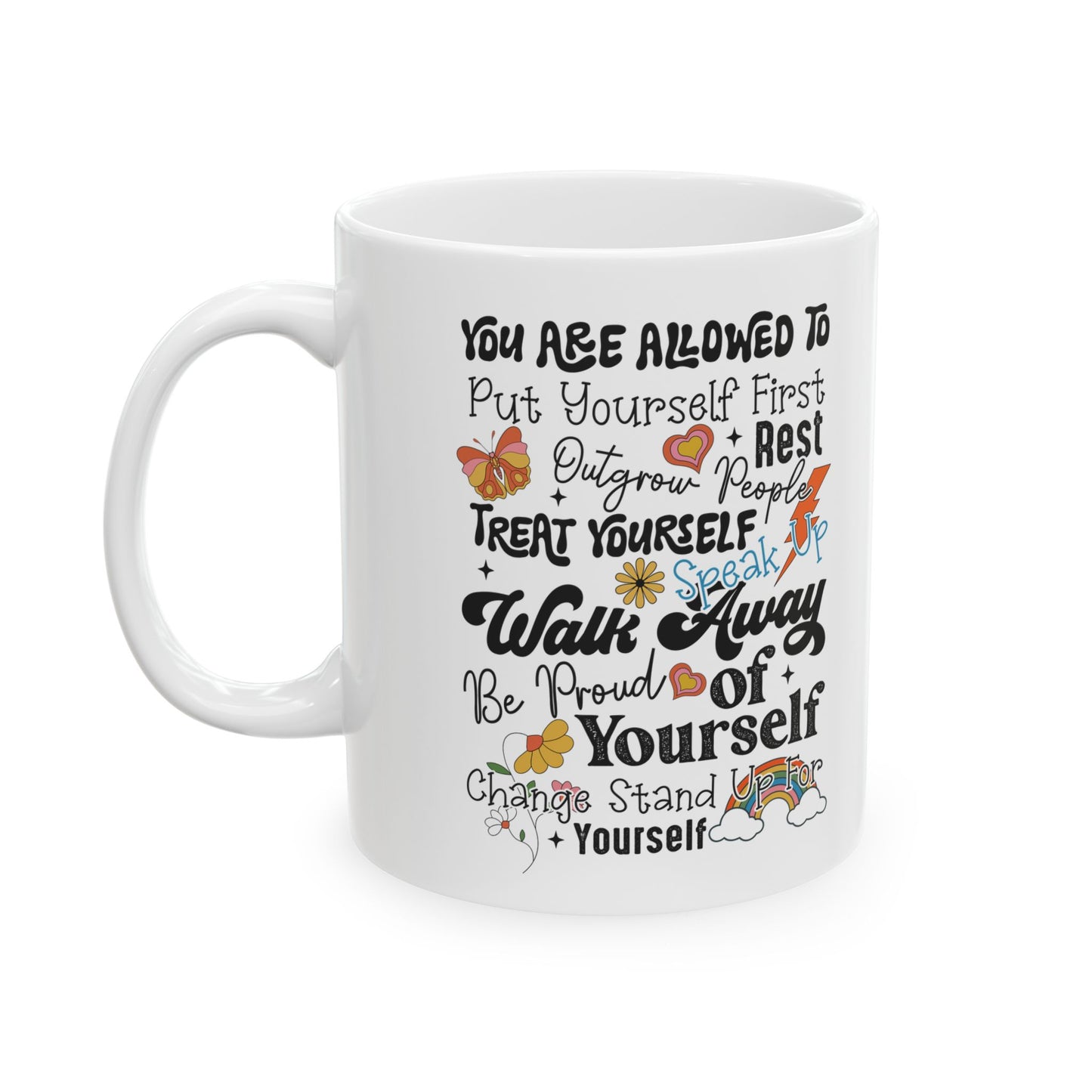 Inspirational Ceramic Mug - Motivational Quotes for Daily Empowerment - Nefty Creations