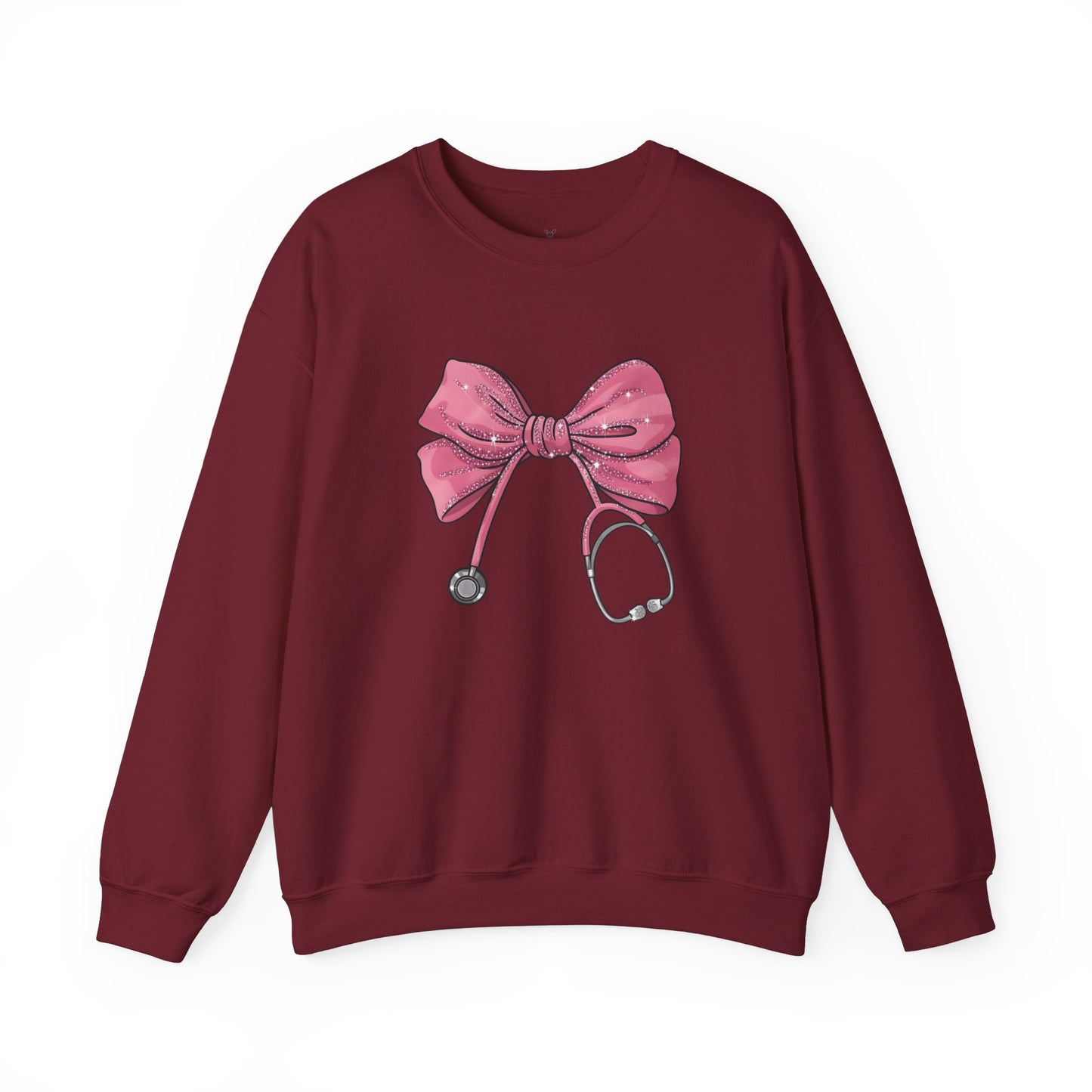 Nurse Life Crewneck Sweatshirt with Bow Design - Nefty Creations