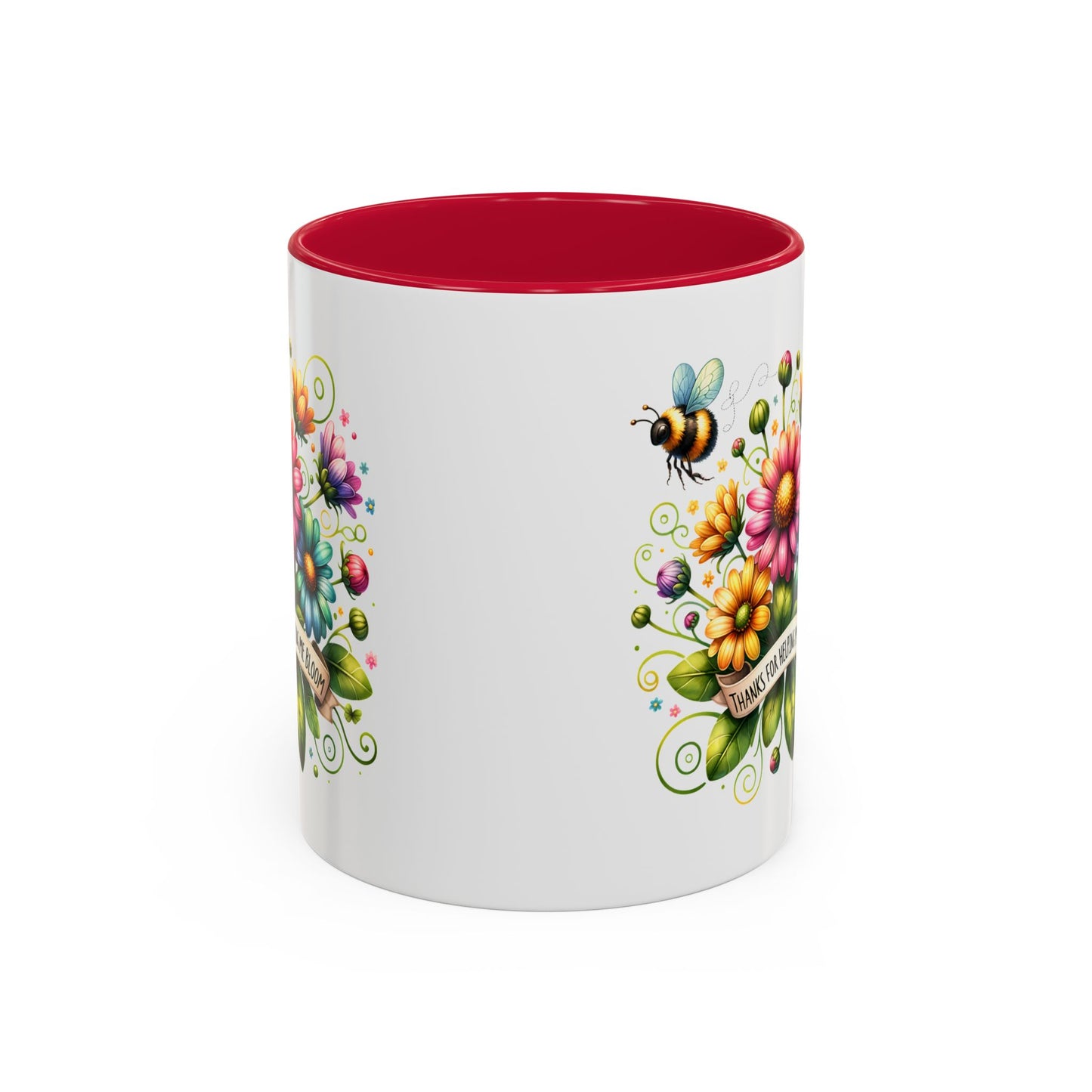 Colorful Floral Mug – "Thanks for Helping Me Bloom" – Perfect Gift for Friends & Family - Nefty Creations