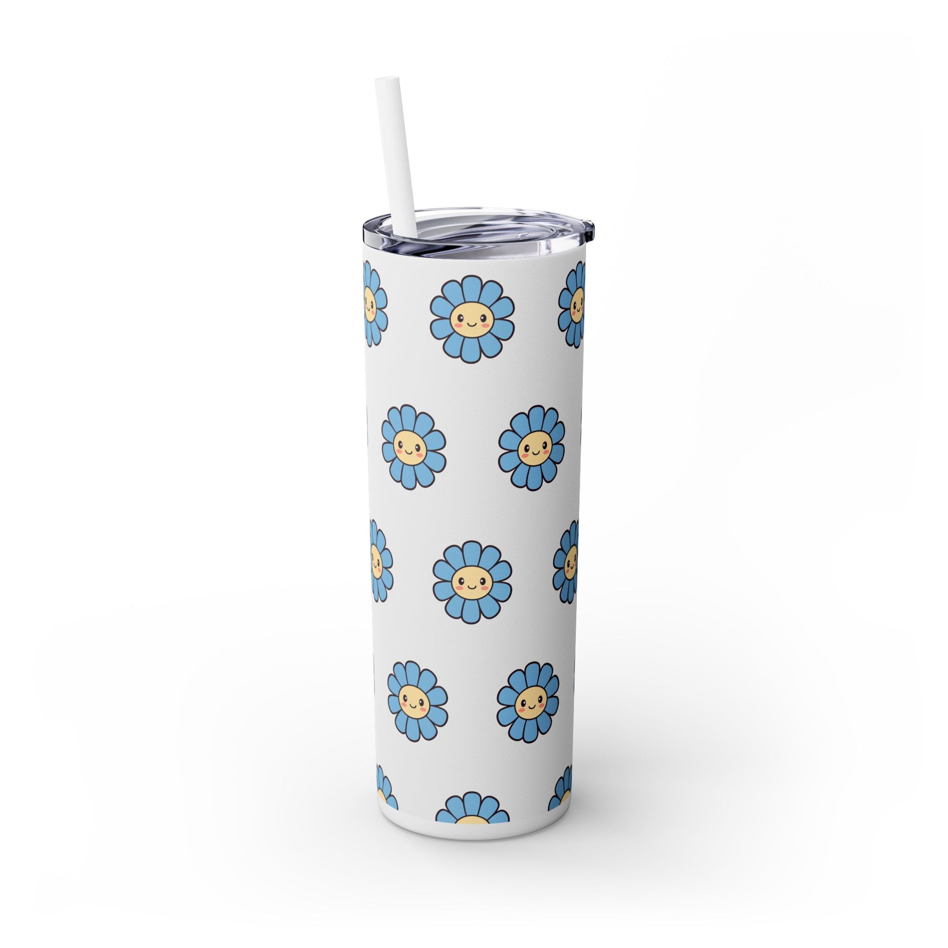 Cheerful Daisy Skinny Tumbler | Cute Floral Drinkware, 20oz, Travel Mug, Eco-Friendly, Summer Vibes, Gift for Her - Nefty Creations