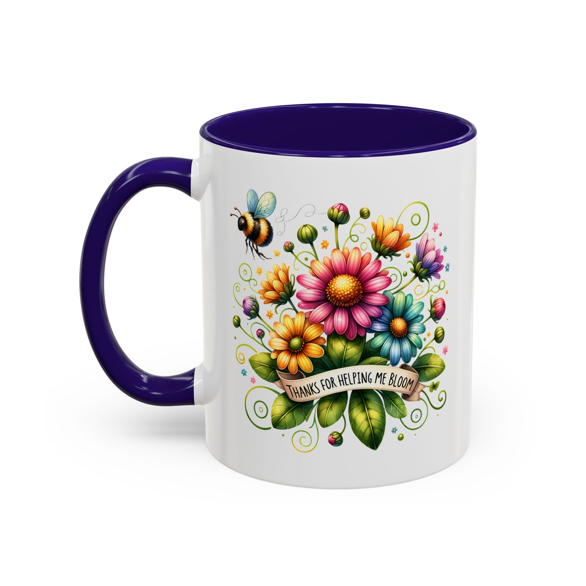 Colorful Floral Mug – "Thanks for Helping Me Bloom" – Perfect Gift for Friends & Family - Nefty Creations