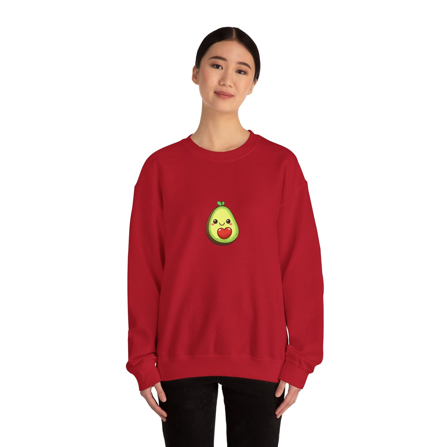 Cute Avocado Valentines Day Crewneck Sweatshirt - Nefty Creations
