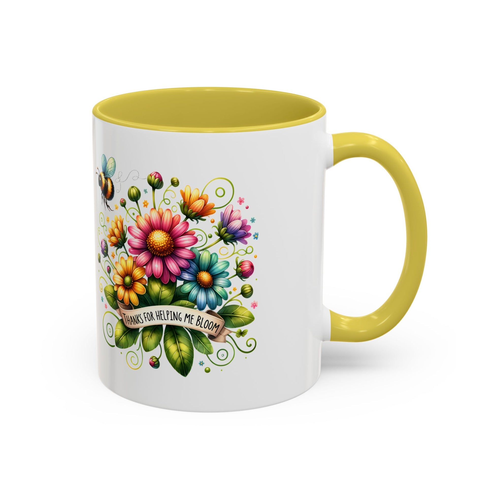 Colorful Floral Mug – "Thanks for Helping Me Bloom" – Perfect Gift for Friends & Family - Nefty Creations