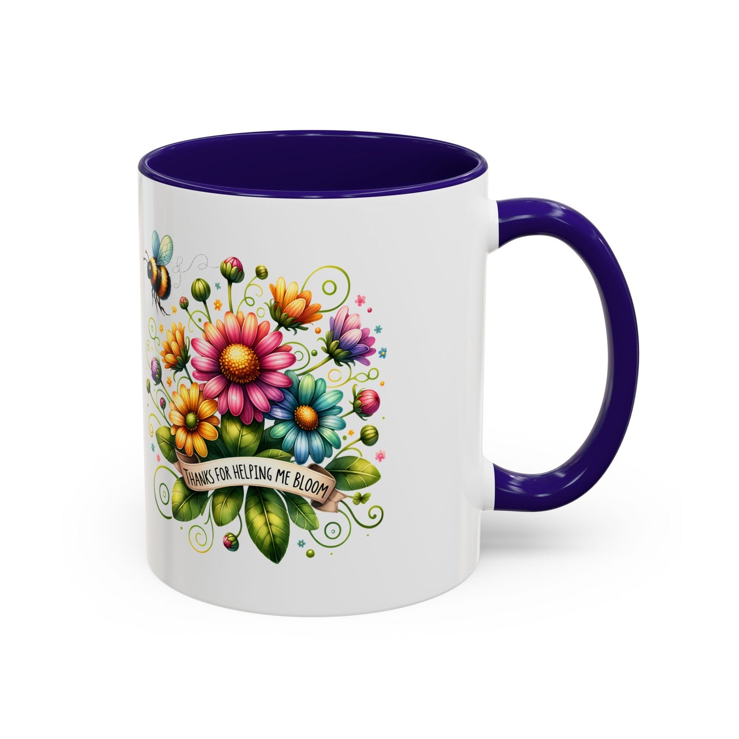 Colorful Floral Mug – "Thanks for Helping Me Bloom" – Perfect Gift for Friends & Family - Nefty Creations