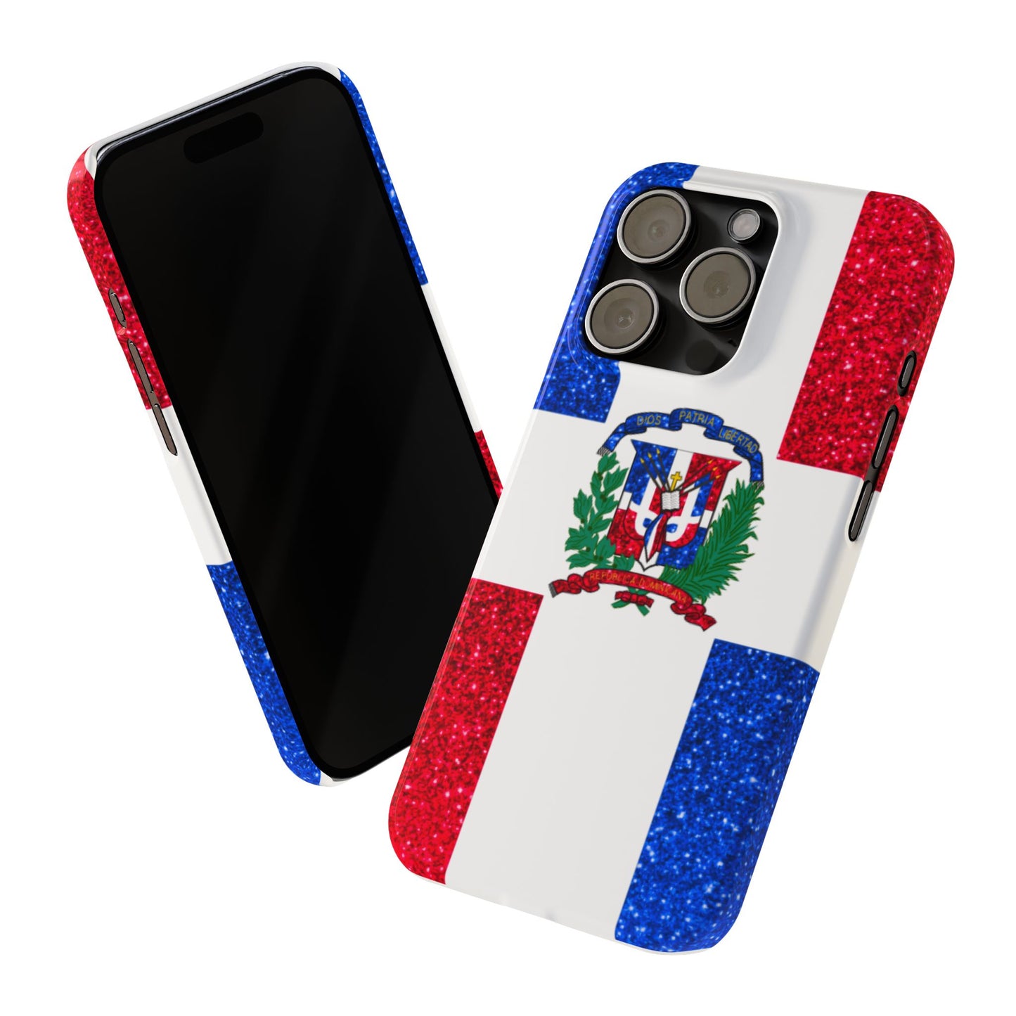 Glitter Dominican Republic Slim Phone Case - Celebrate Your Heritage in Style
