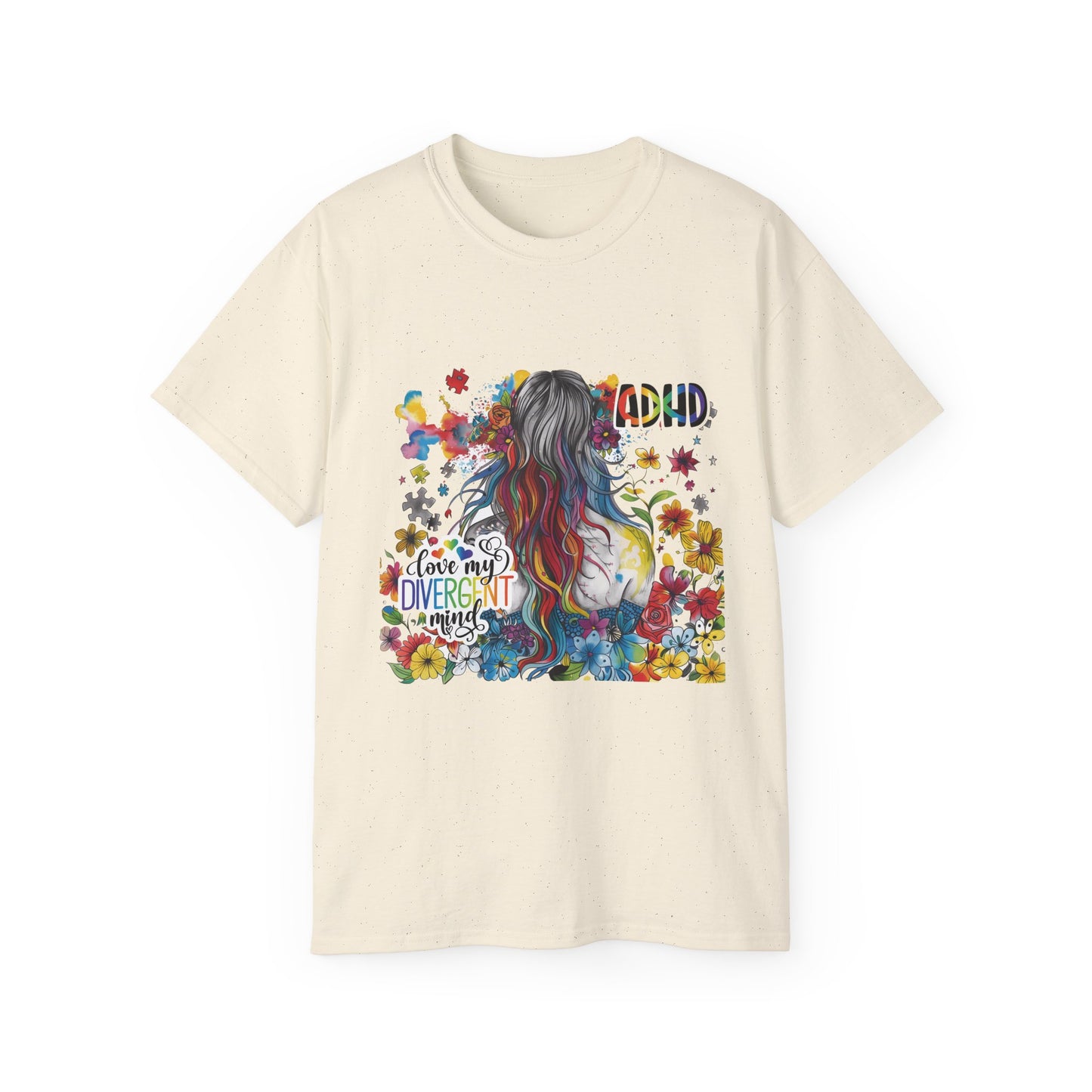 ADHD Awareness Unisex Ultra Cotton Tee - Love My Divergent Minds - Nefty Creations
