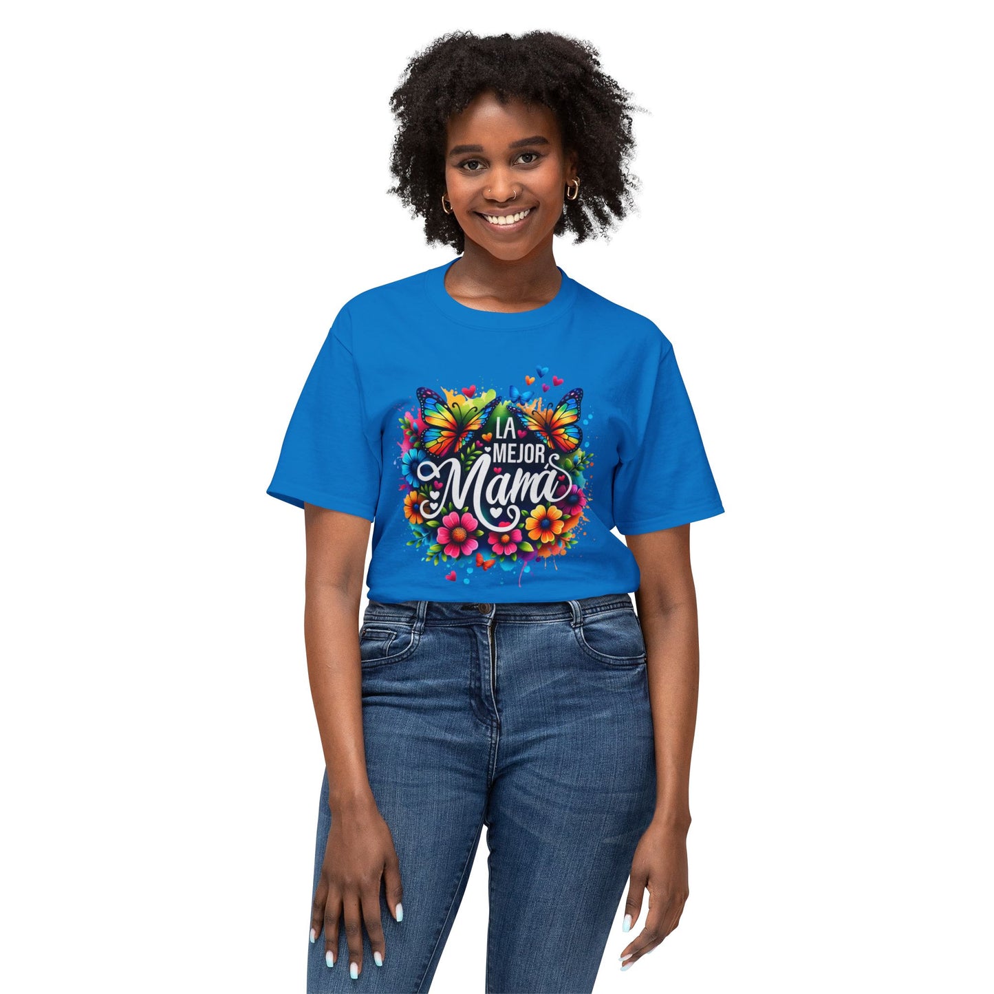 Floral 'La Mejor Mama' T-Shirt | Vibrant Unisex HD Cotton™ Tee for Moms