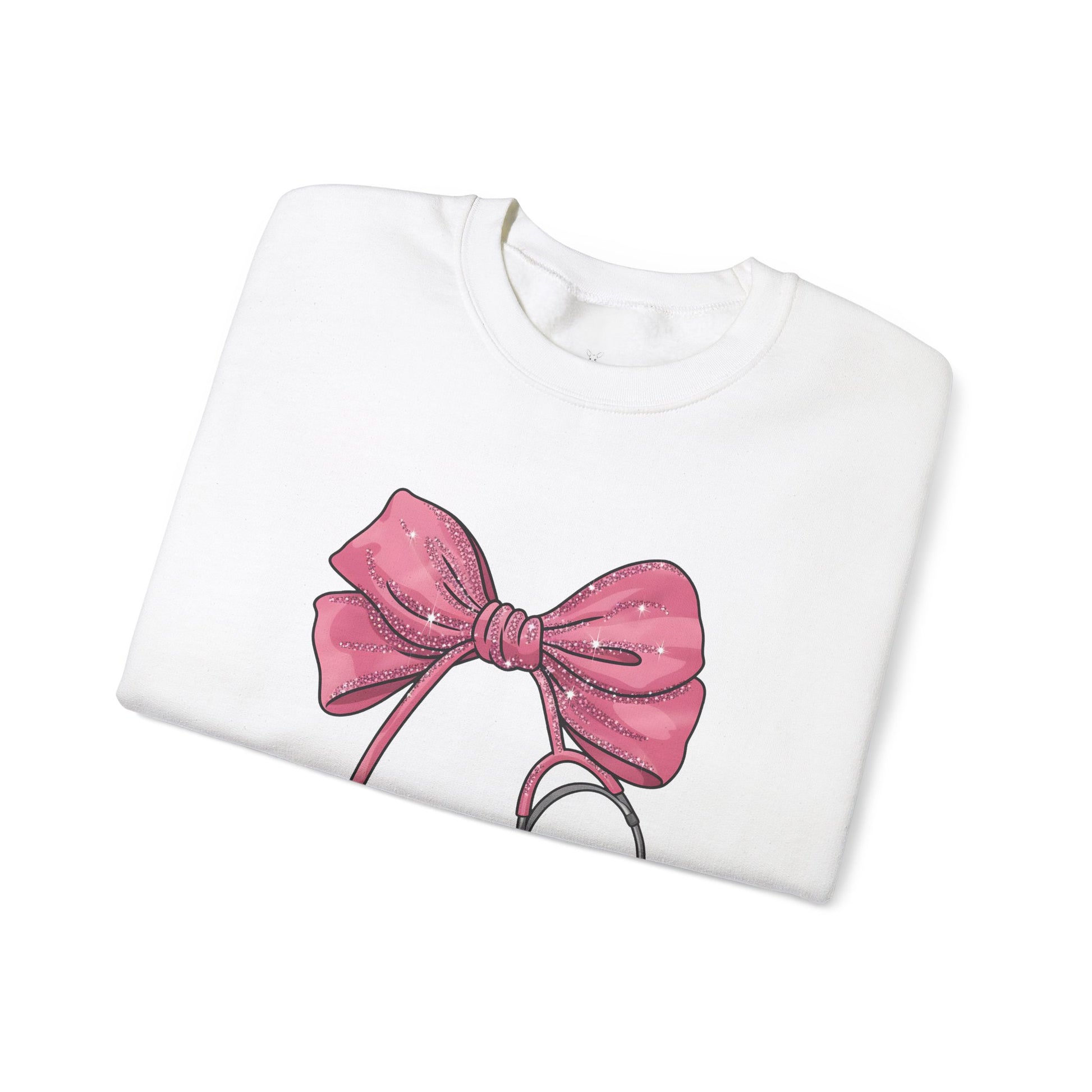 Nurse Life Crewneck Sweatshirt with Bow Design - Nefty Creations