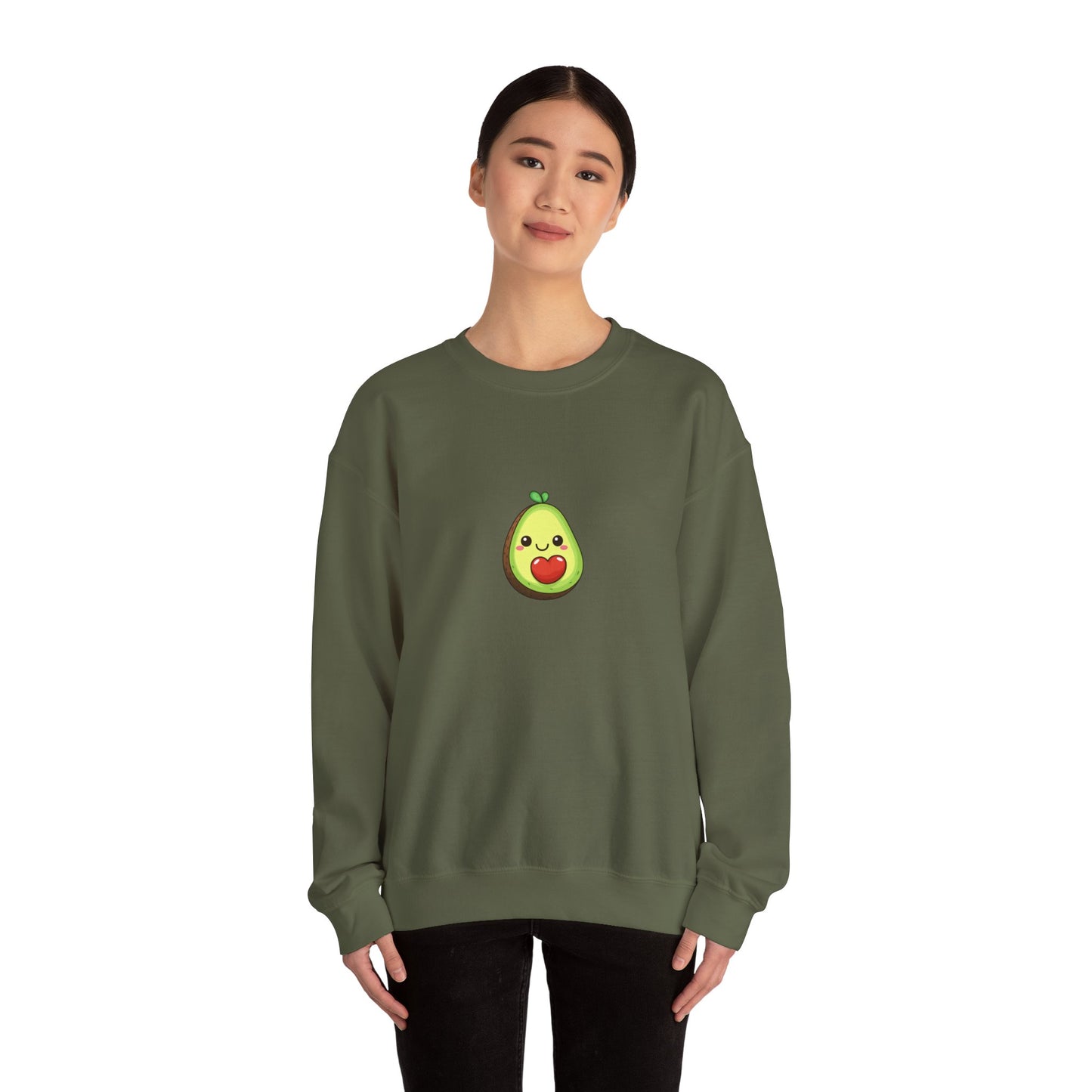 Cute Avocado Valentines Day Crewneck Sweatshirt - Nefty Creations