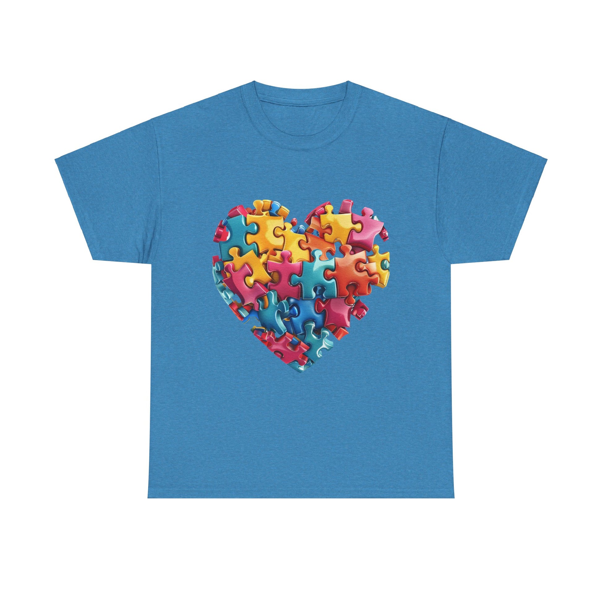 Puzzle Heart Tee - Autism Awareness Gift - Nefty Creations