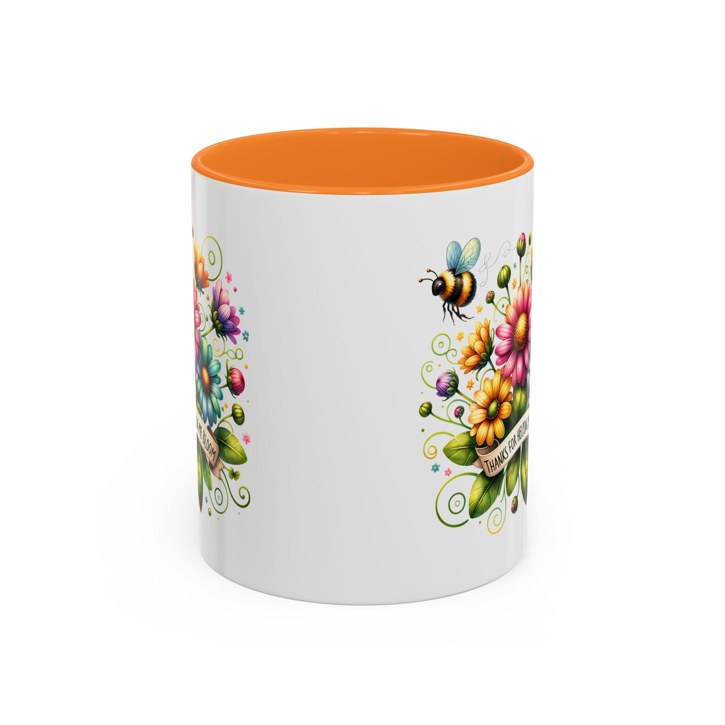 Colorful Floral Mug – "Thanks for Helping Me Bloom" – Perfect Gift for Friends & Family - Nefty Creations