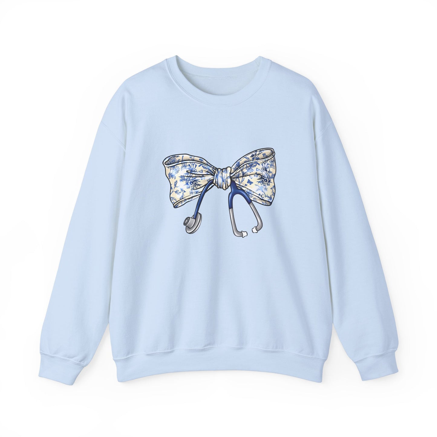 Floral Bow Stethoscope Sweatshirt | Cozy Medical Apparel for Healthcare Heroes - Nefty Creations