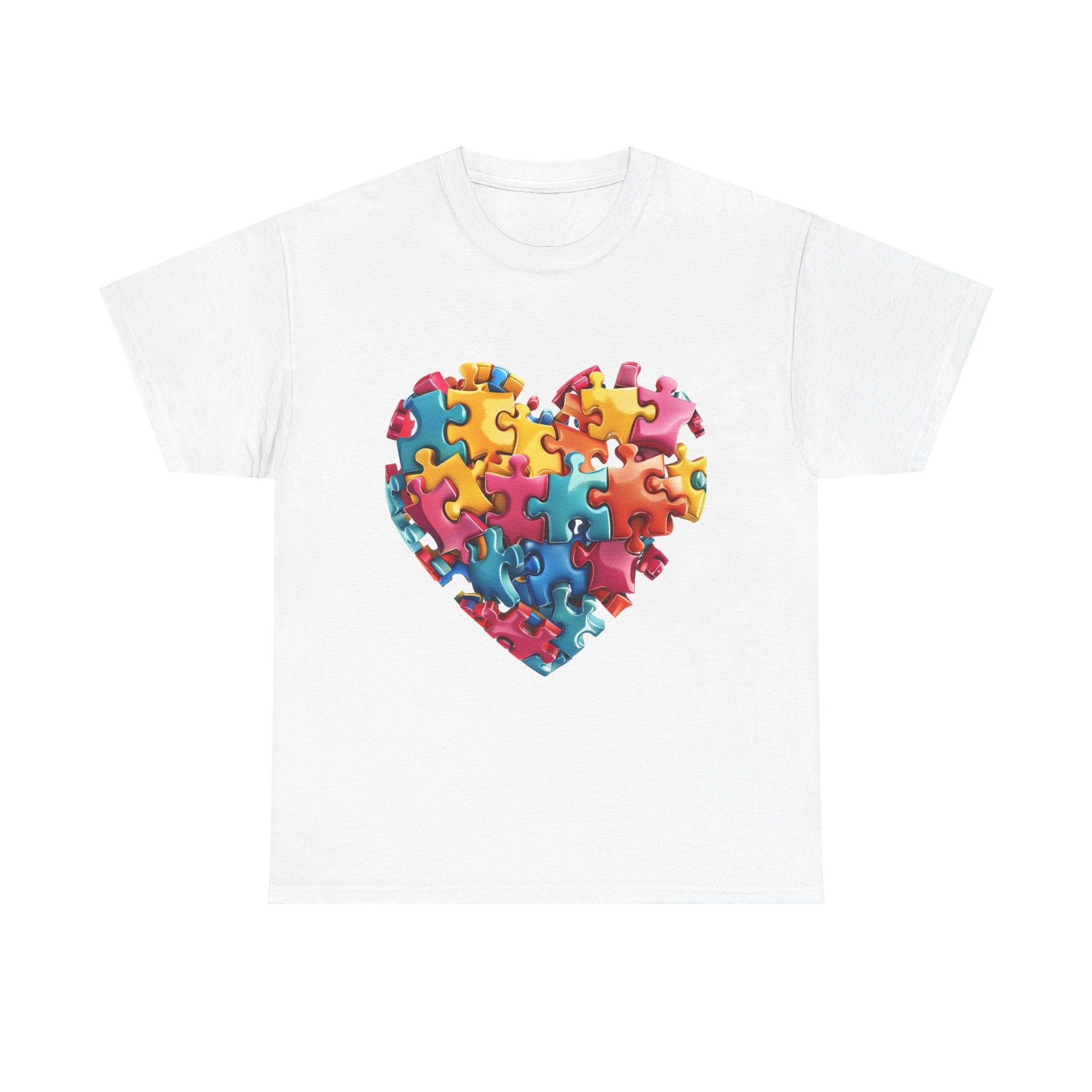 Puzzle Heart Tee - Autism Awareness Gift - Nefty Creations