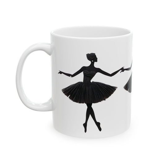 Elegant Ballerina Ceramic Mug – Perfect for Dance Lovers - Nefty Creations