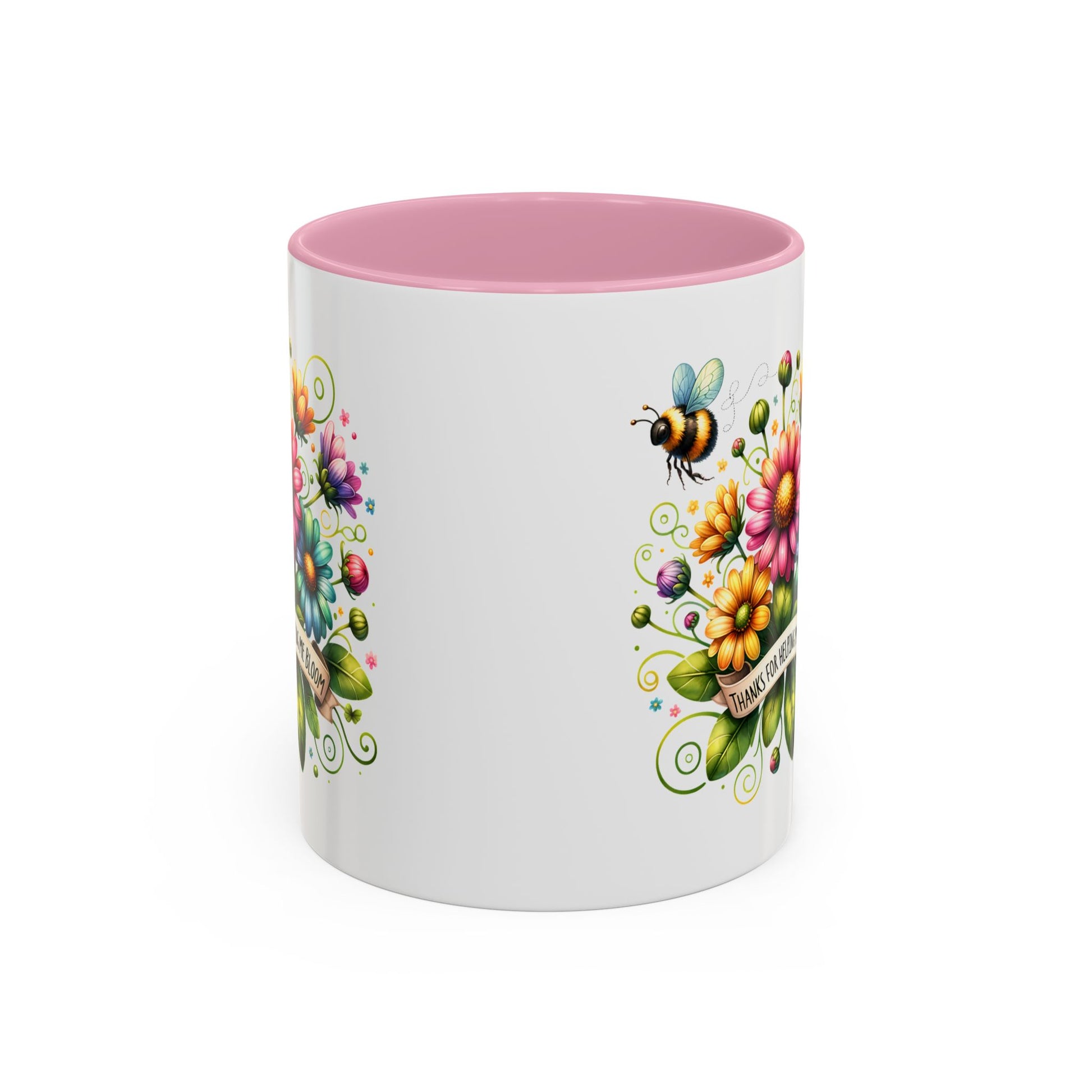 Colorful Floral Mug – "Thanks for Helping Me Bloom" – Perfect Gift for Friends & Family - Nefty Creations