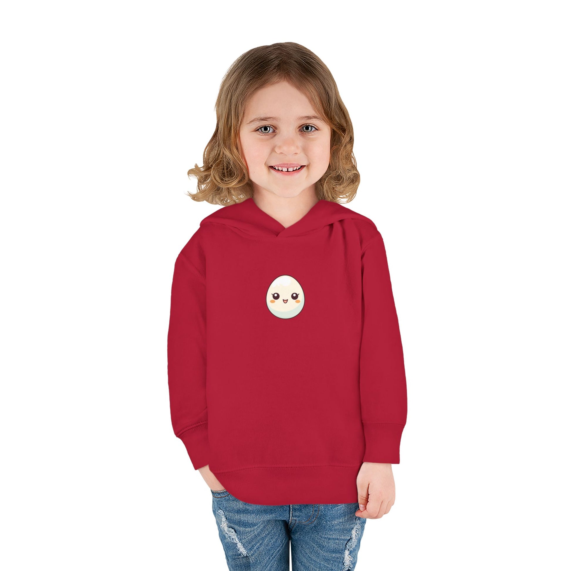 Cute Egg Graphic Toddler Fleece Hoodie - Cozy & Playful Pullover for Kids - Nefty Creations