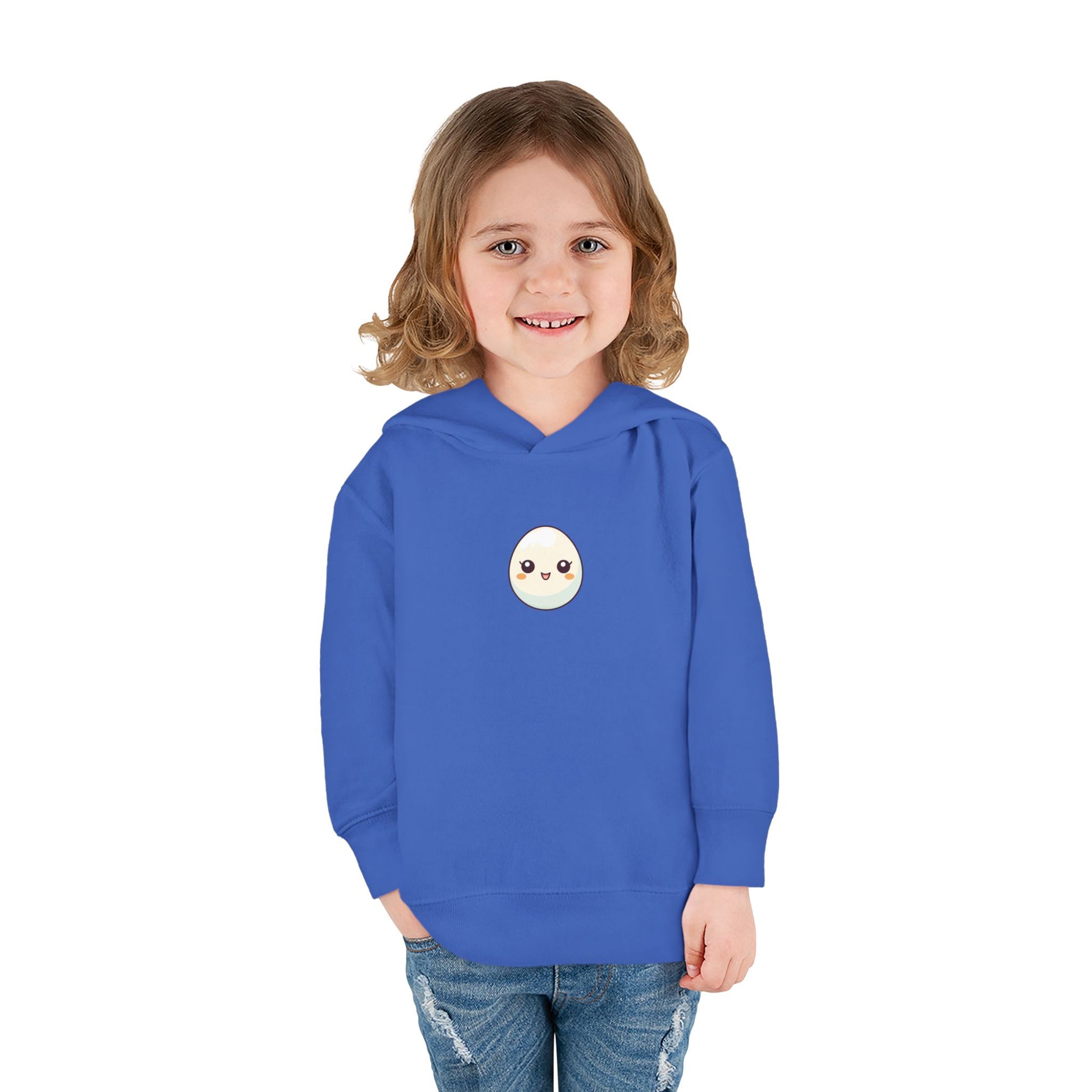 Cute Egg Graphic Toddler Fleece Hoodie - Cozy & Playful Pullover for Kids - Nefty Creations