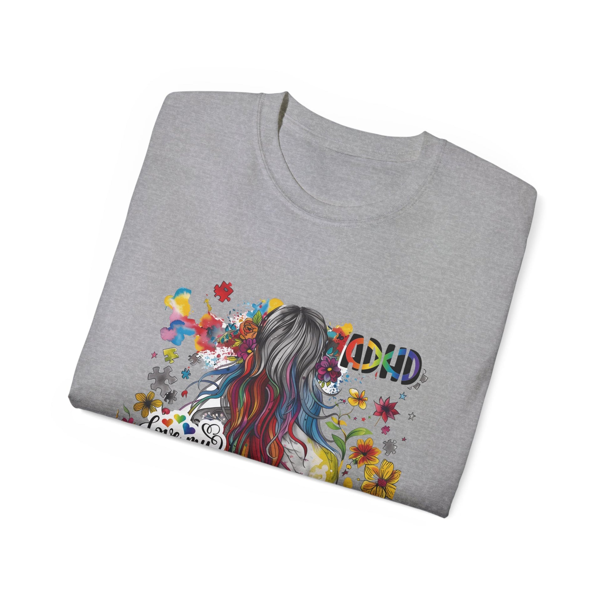 ADHD Awareness Unisex Ultra Cotton Tee - Love My Divergent Minds - Nefty Creations