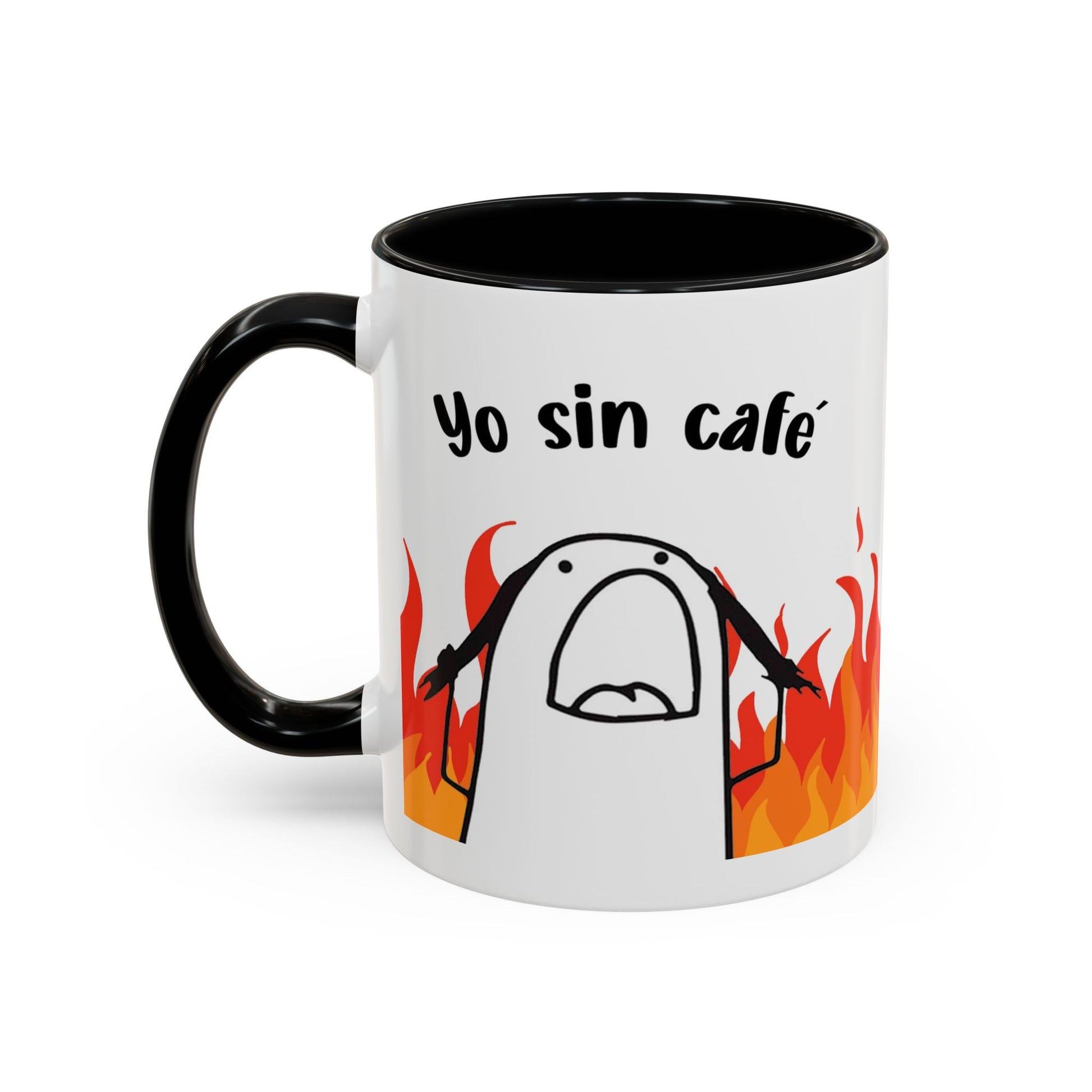 Cute 'Yo Con Café' Accent Coffee Mug, Adorable Gift for Coffee Lovers, Fun Decorative Mug for Home or Office, Valentine's Day Coffee Cup - Nefty Creations