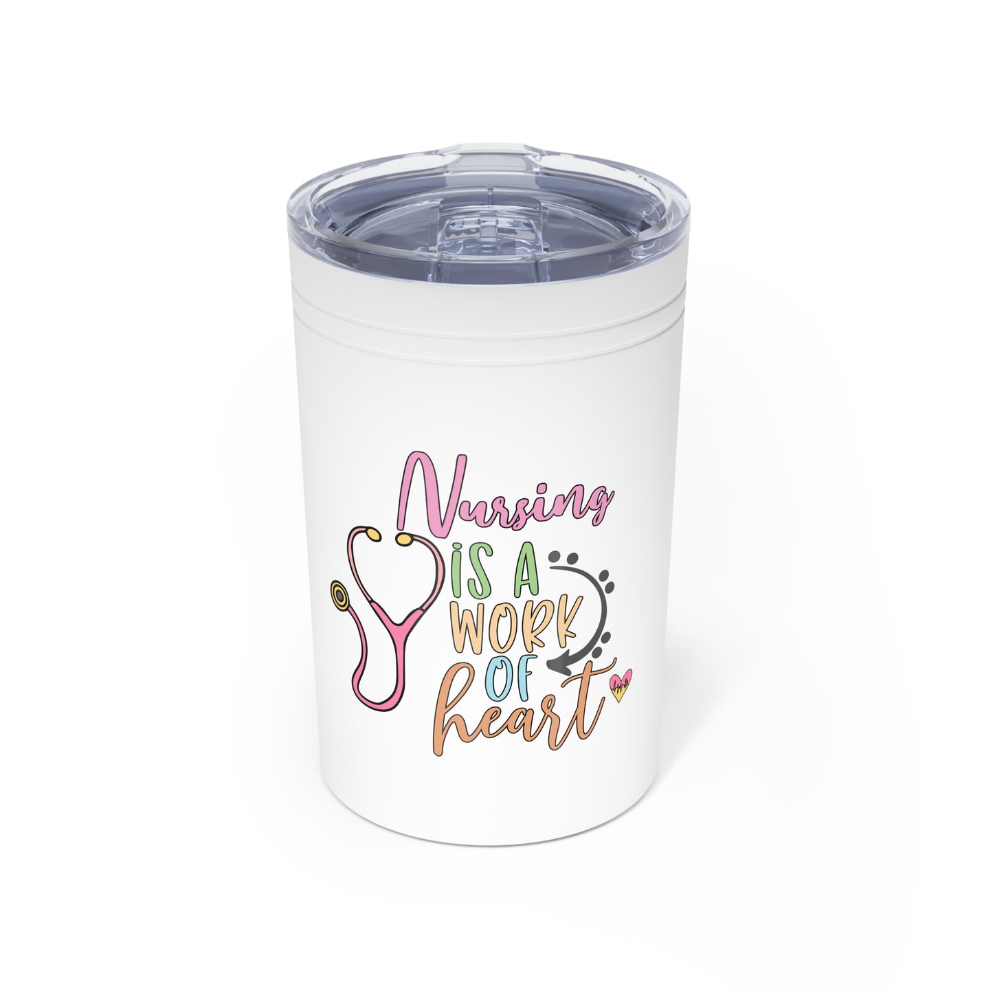 Nursing Heart Tumbler - 11oz Insulated Mug for Nurses - Nefty Creations