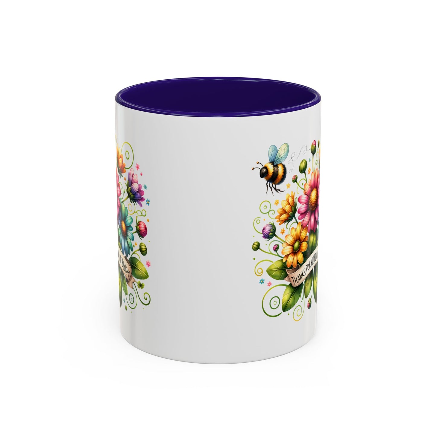 Colorful Floral Mug – "Thanks for Helping Me Bloom" – Perfect Gift for Friends & Family - Nefty Creations