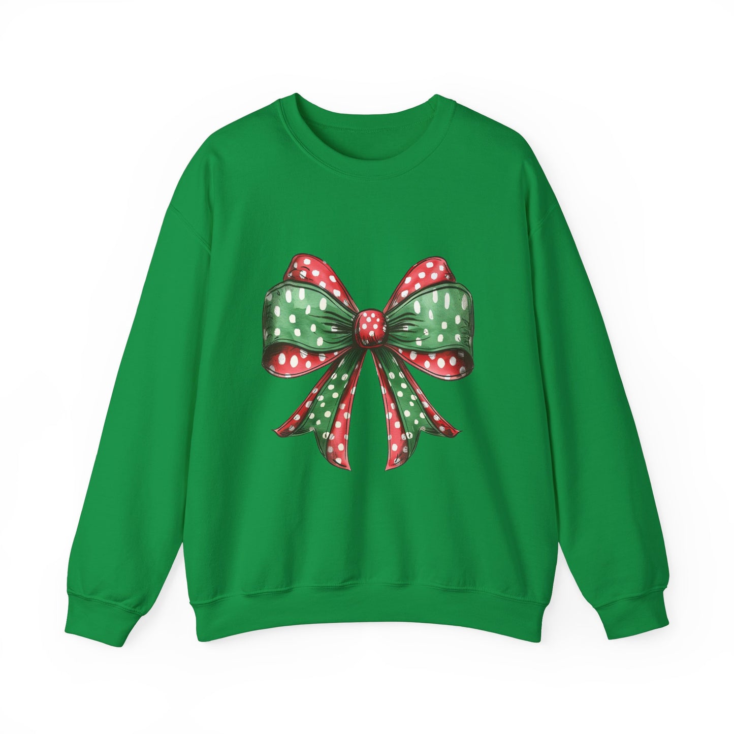 Festive Christmas Bow Sweatshirt - Unisex Heavy Blend™ Crewneck - Nefty Creations