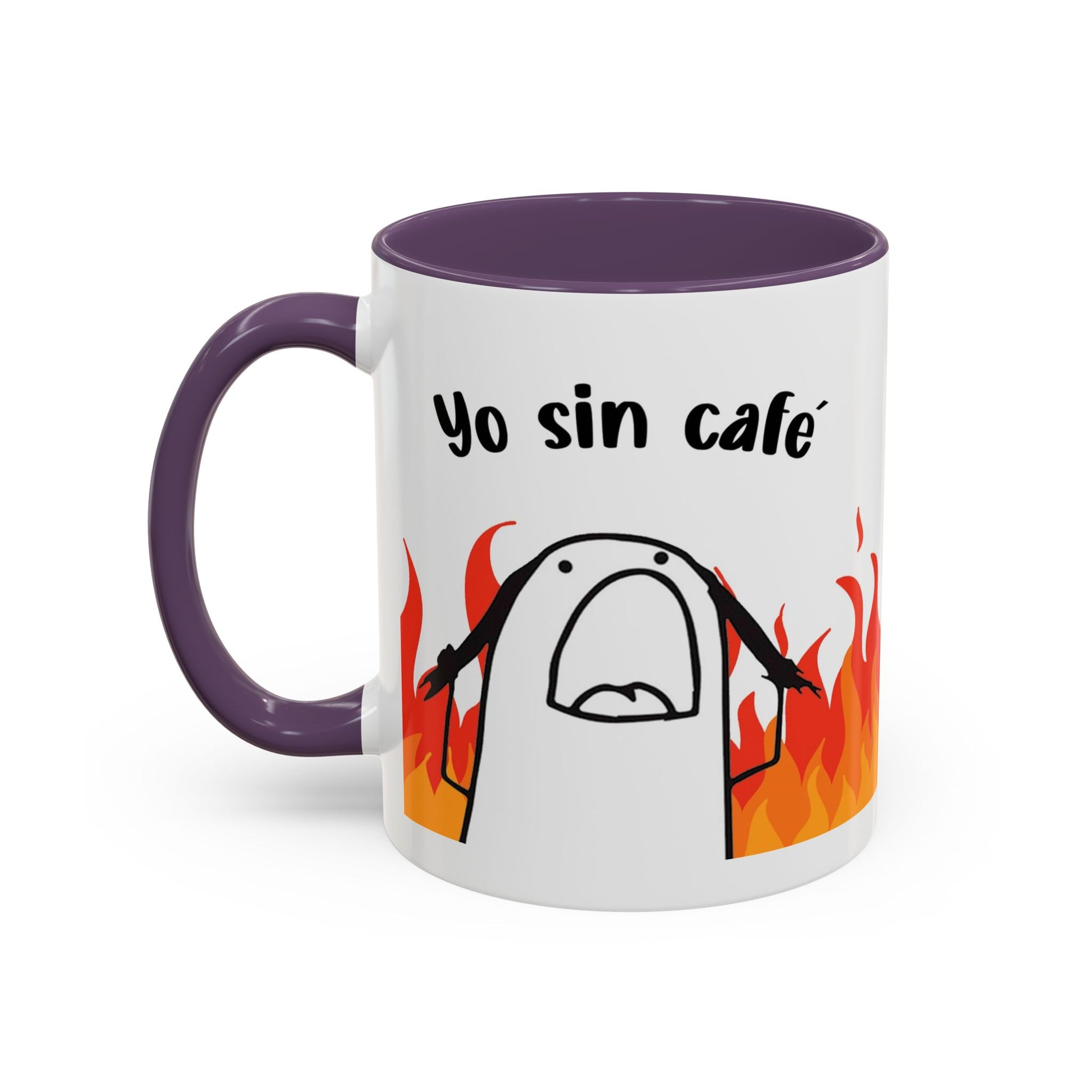 Cute 'Yo Con Café' Accent Coffee Mug, Adorable Gift for Coffee Lovers, Fun Decorative Mug for Home or Office, Valentine's Day Coffee Cup - Nefty Creations