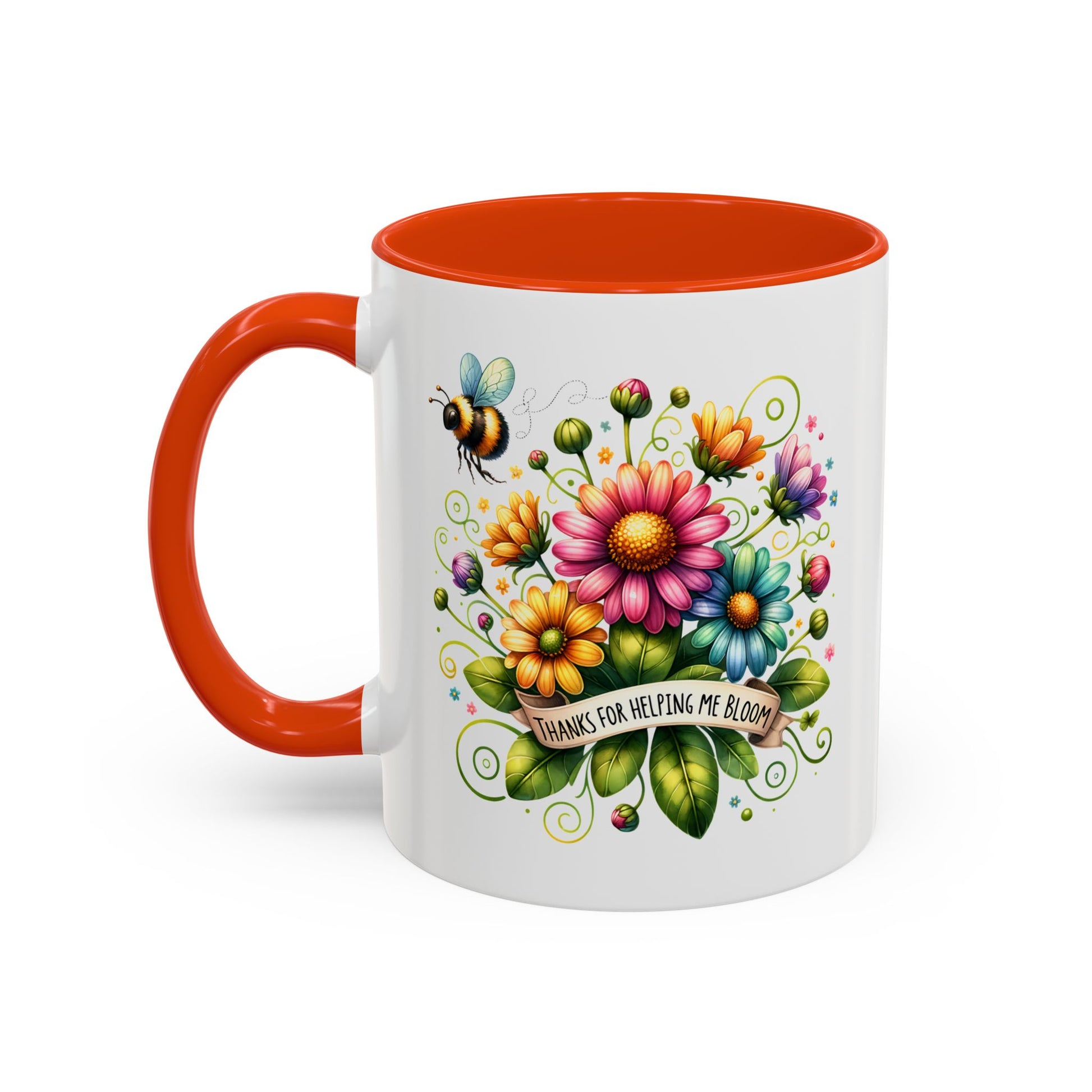 Colorful Floral Mug – "Thanks for Helping Me Bloom" – Perfect Gift for Friends & Family - Nefty Creations
