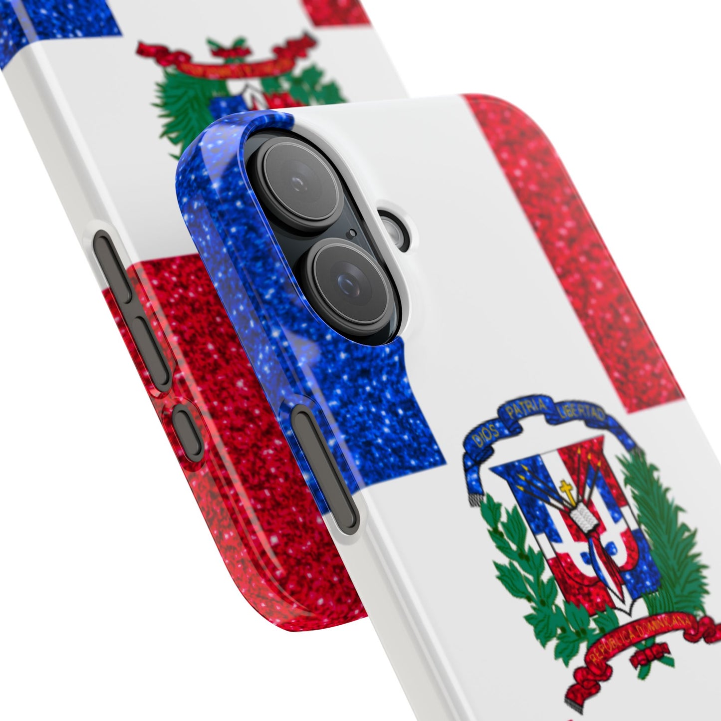 Glitter Dominican Republic Slim Phone Case - Celebrate Your Heritage in Style