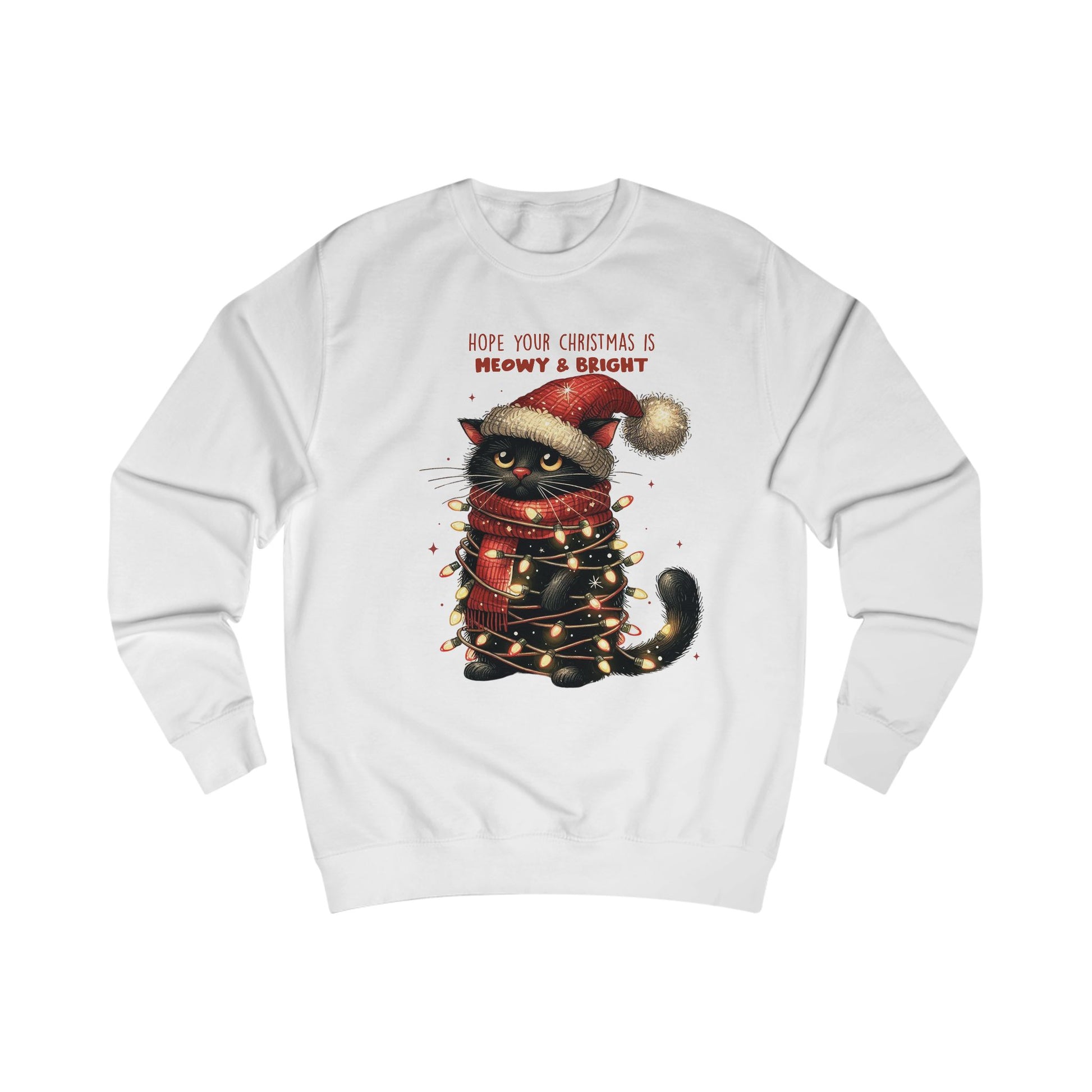 Meowy & Bright Christmas Unisex Sweatshirt - Nefty Creations