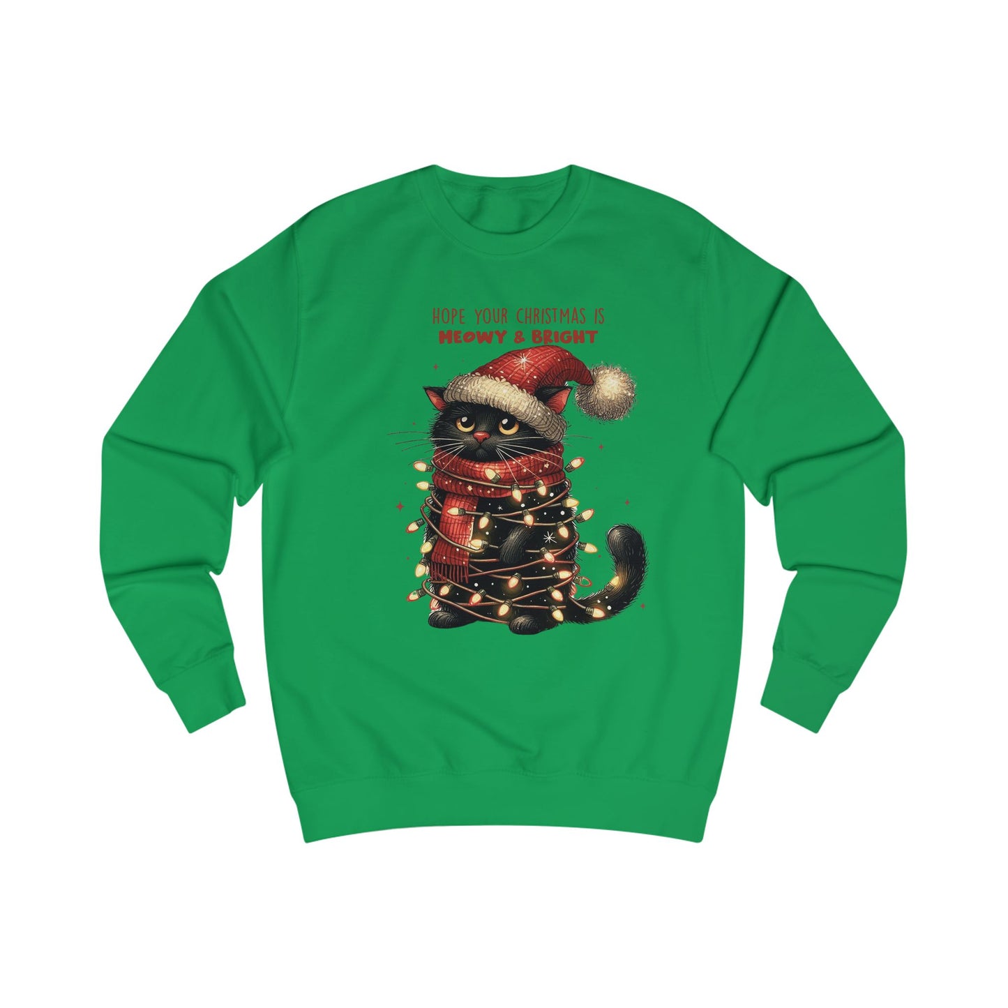 Meowy & Bright Christmas Unisex Sweatshirt - Nefty Creations