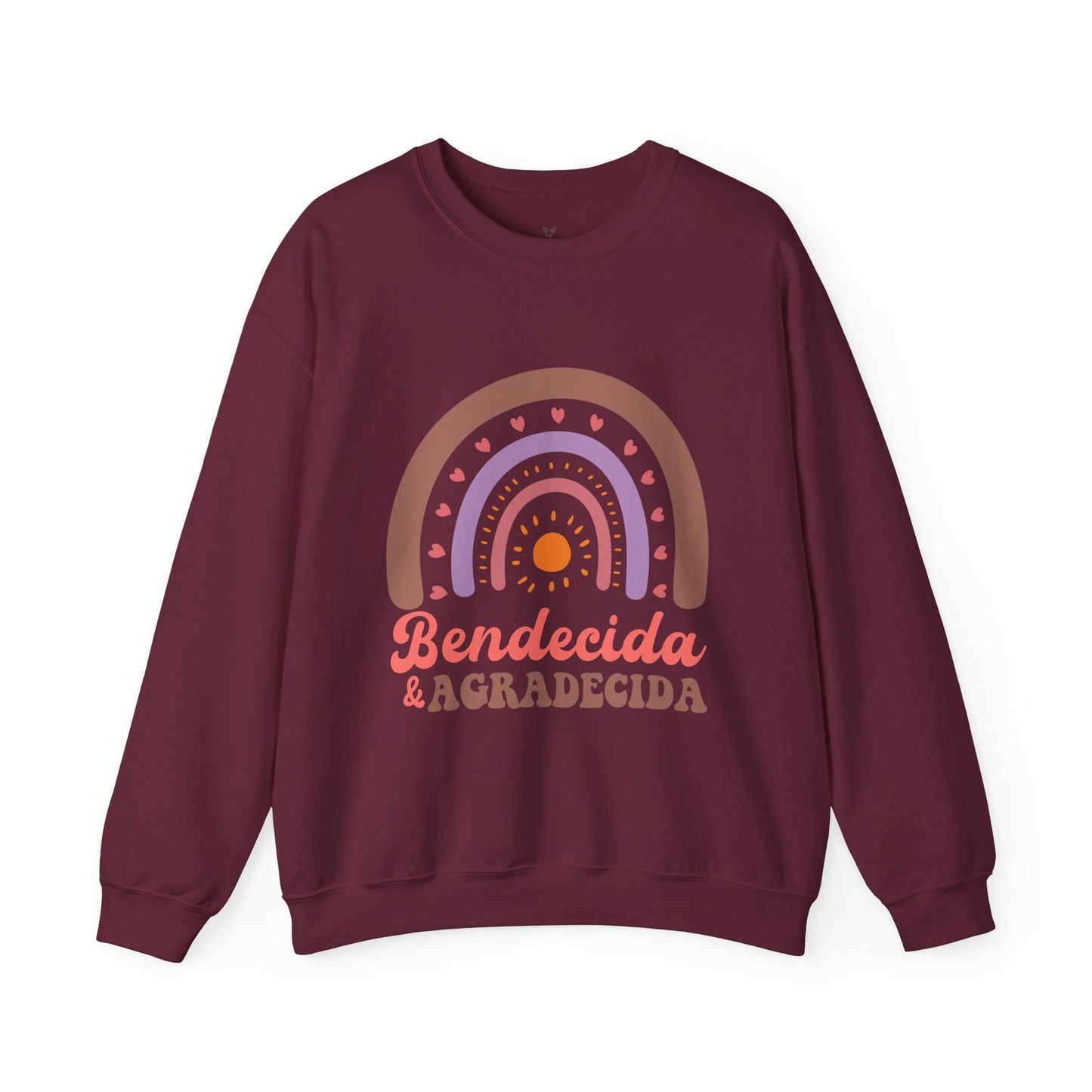 Bendecida & Agradecida Crewneck Sweatshirt - Cozy Unisex Sweater with Positive Vibes - Nefty Creations