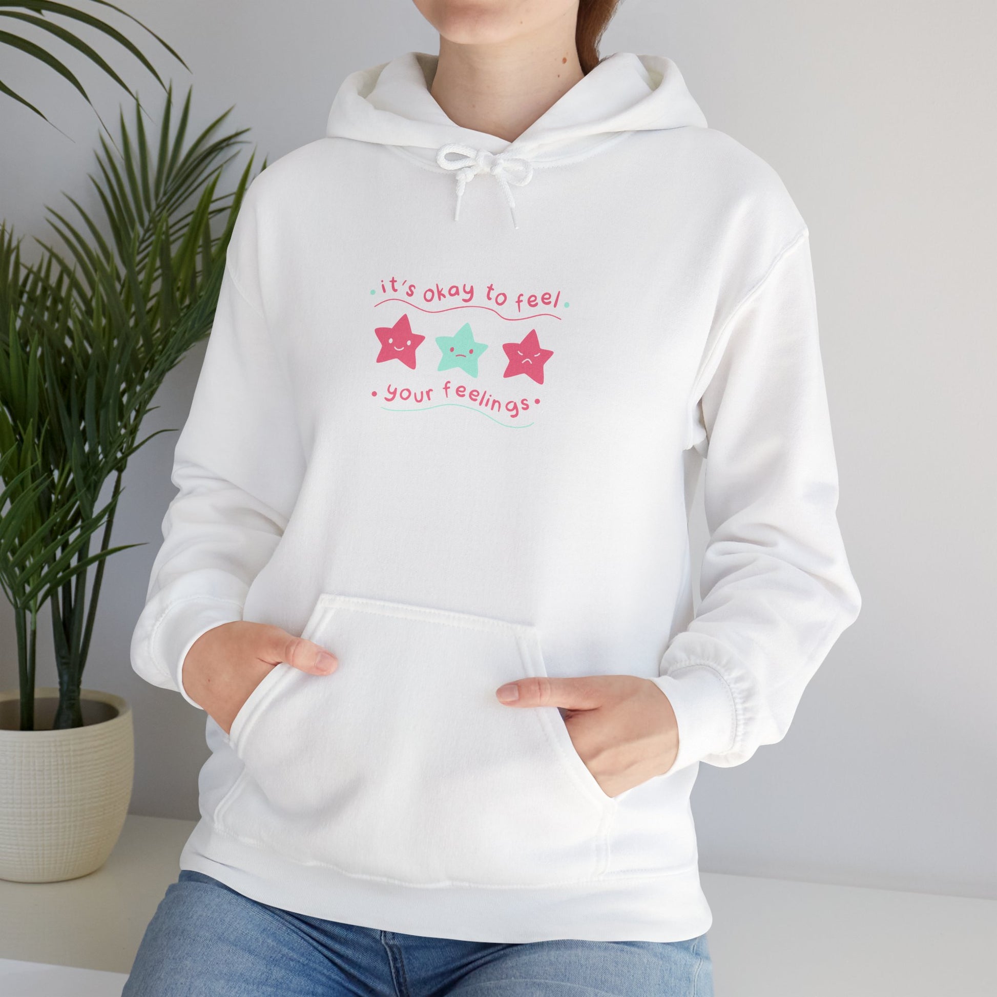 It's Okay to Feel Unisex Heavy Blend™ Hooded Sweatshirt - Nefty Creations