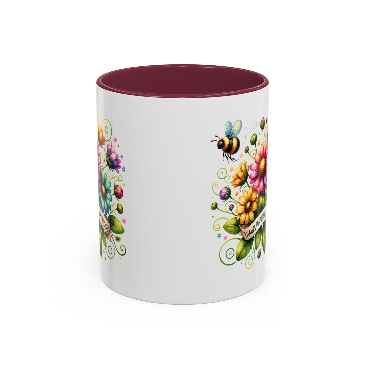 Colorful Floral Mug – "Thanks for Helping Me Bloom" – Perfect Gift for Friends & Family - Nefty Creations