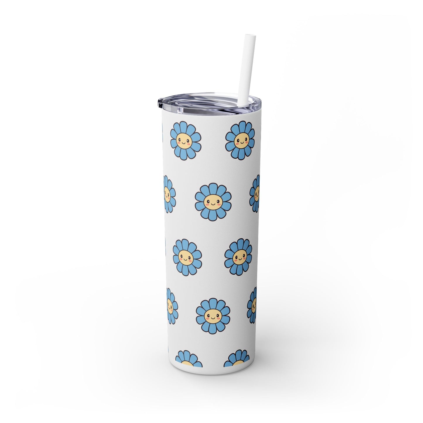 Cheerful Daisy Skinny Tumbler | Cute Floral Drinkware, 20oz, Travel Mug, Eco-Friendly, Summer Vibes, Gift for Her - Nefty Creations