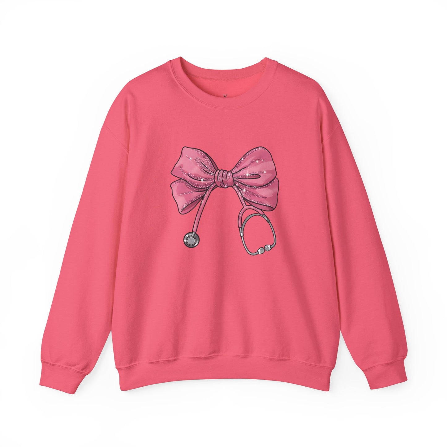 Nurse Life Crewneck Sweatshirt with Bow Design - Nefty Creations