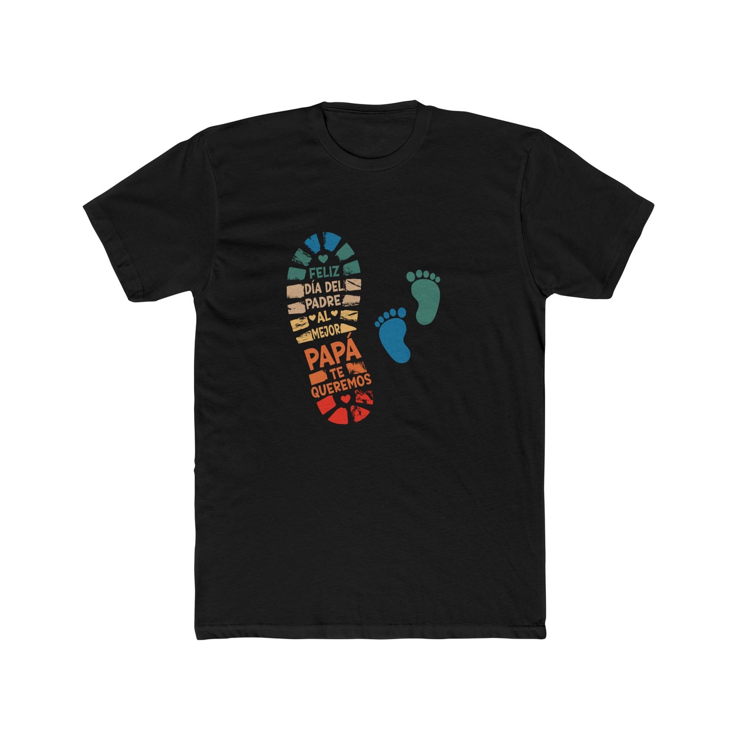 Camiseta para Padre de Dos, Sentimental Father’s Day Footprint Tee, Gift for Dad, Unisex Cotton Shirt, Family Keepsake, Holiday Celebration Wear - Nefty Creations