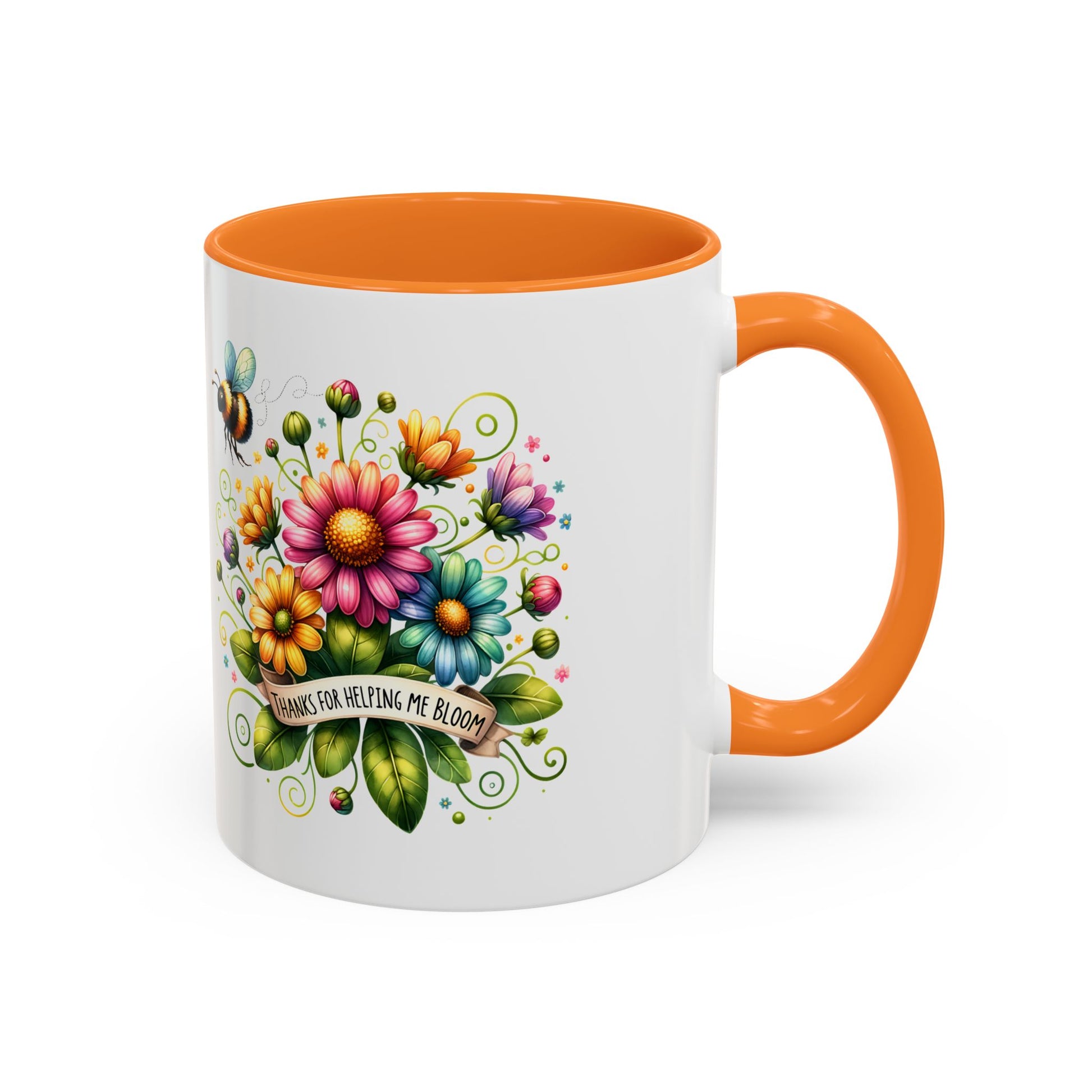 Colorful Floral Mug – "Thanks for Helping Me Bloom" – Perfect Gift for Friends & Family - Nefty Creations