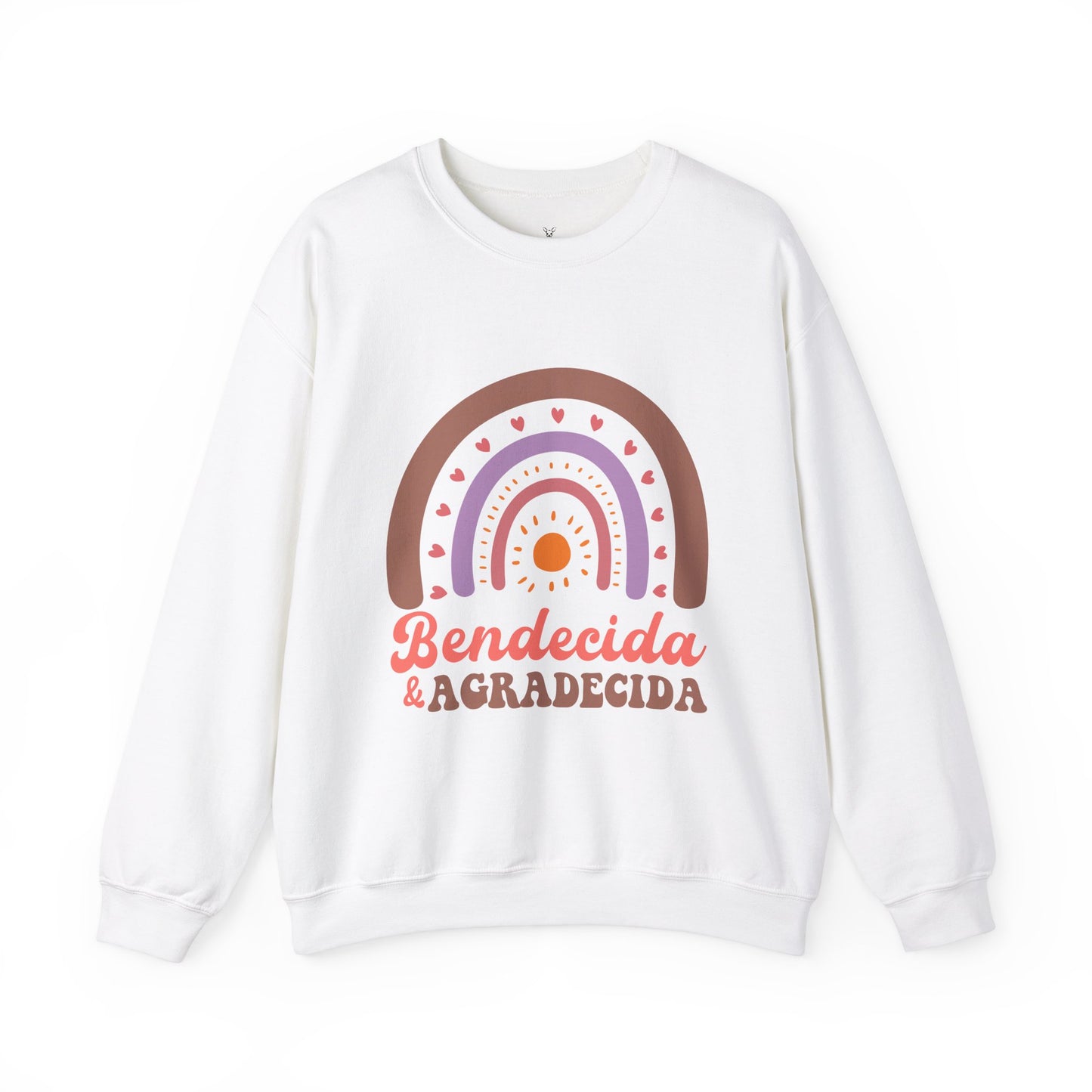 Bendecida & Agradecida Crewneck Sweatshirt - Cozy Unisex Sweater with Positive Vibes - Nefty Creations