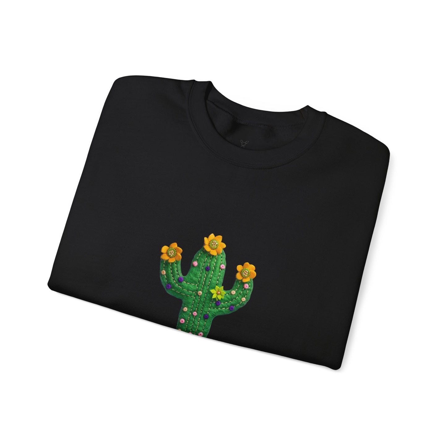 Cactus Vibes Unisex Crewneck Sweatshirt - Bright Orange Cozy Wear - Nefty Creations