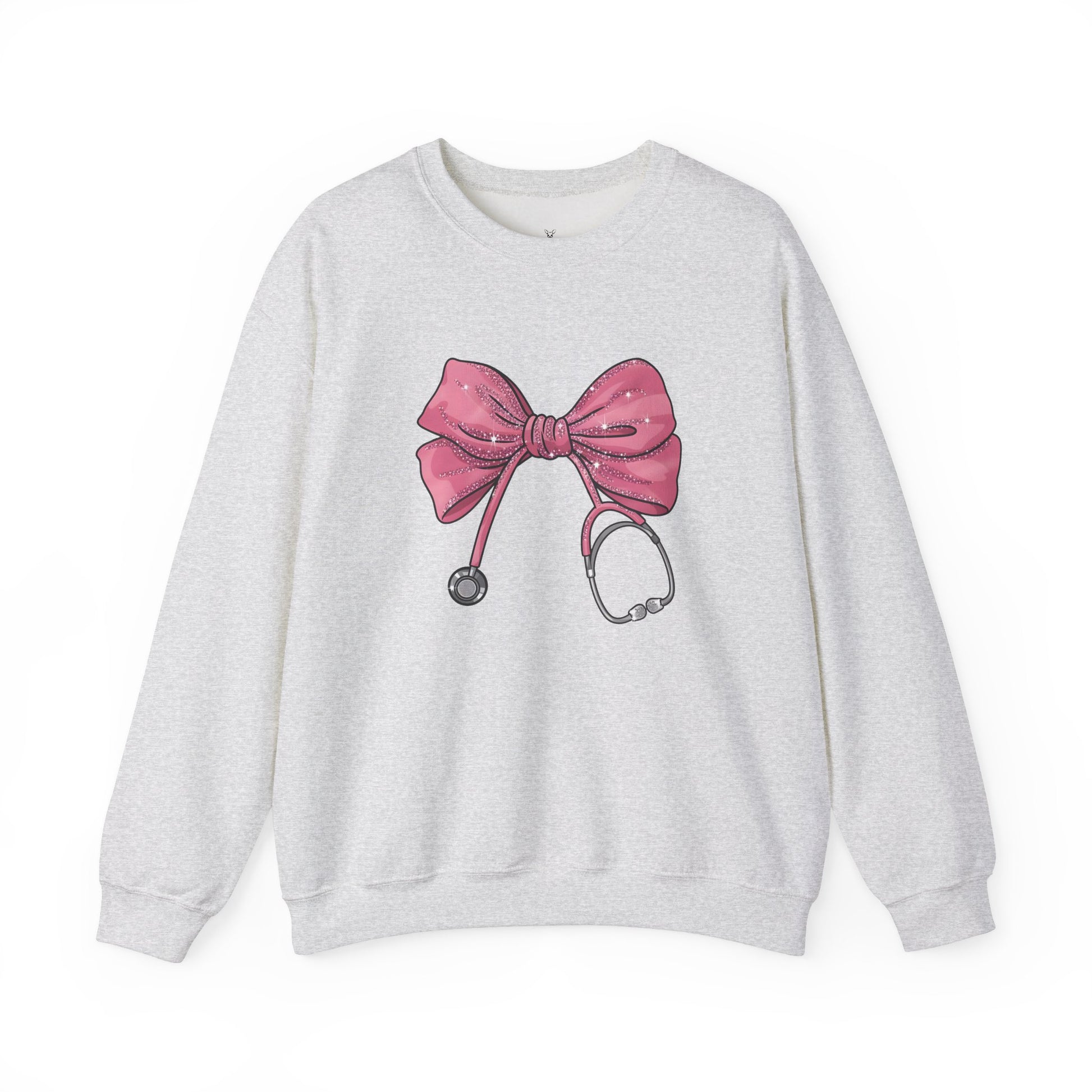 Nurse Life Crewneck Sweatshirt with Bow Design - Nefty Creations