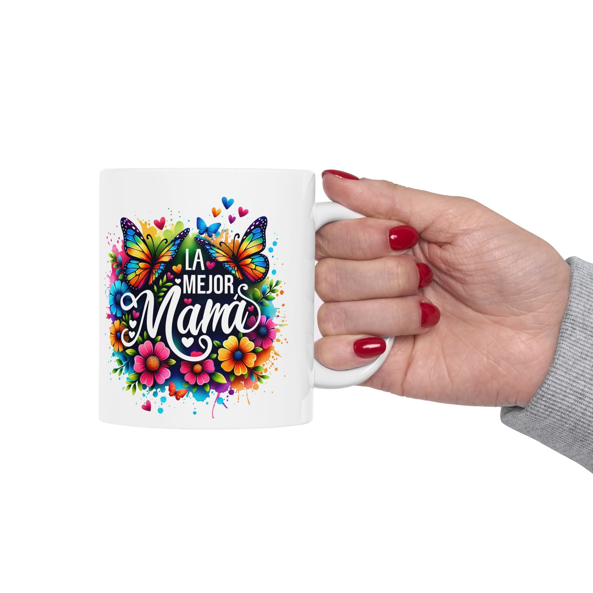 Colorful Butterfly Ceramic Mug for Mom - 11oz & 15oz - Nefty Creations