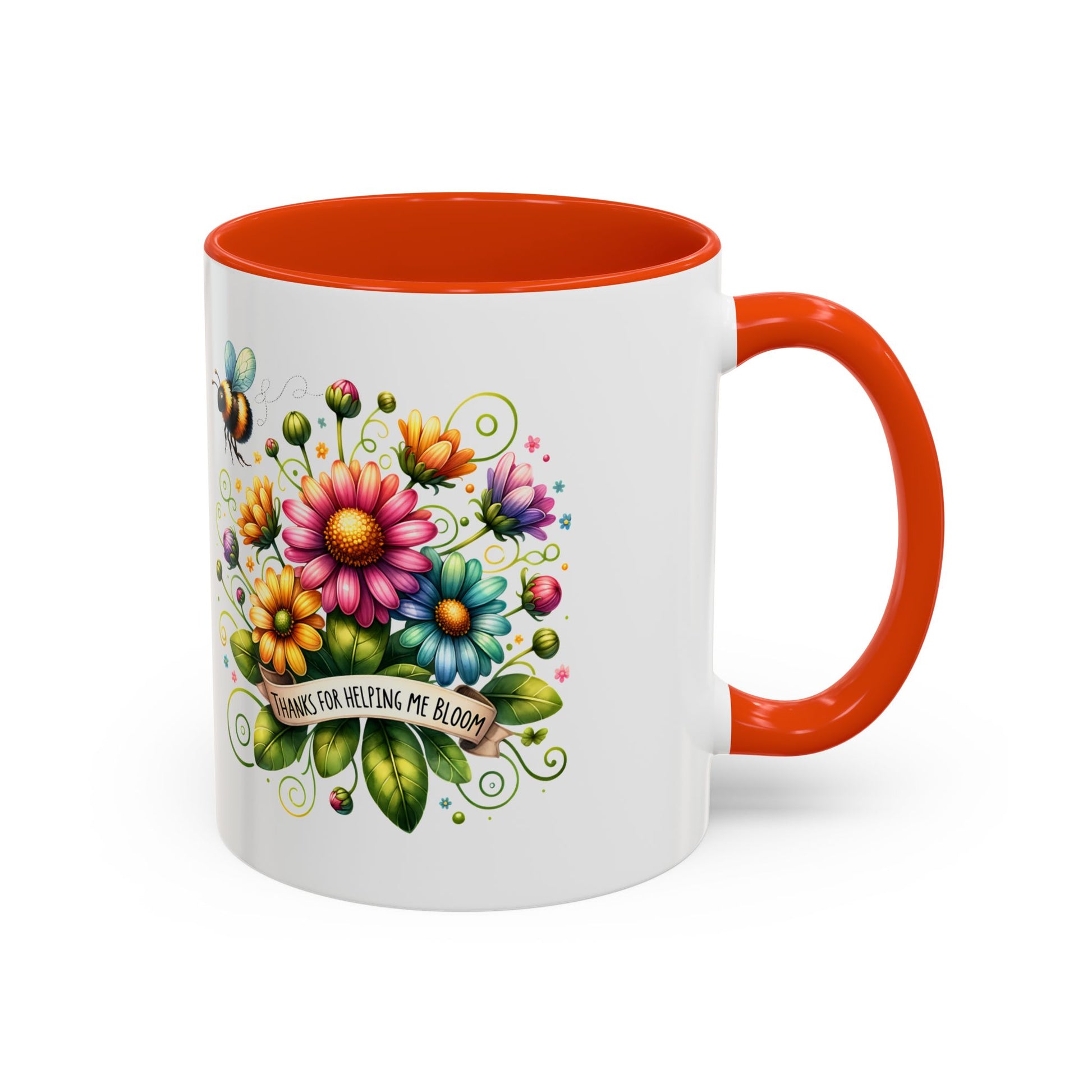 Colorful Floral Mug – "Thanks for Helping Me Bloom" – Perfect Gift for Friends & Family - Nefty Creations