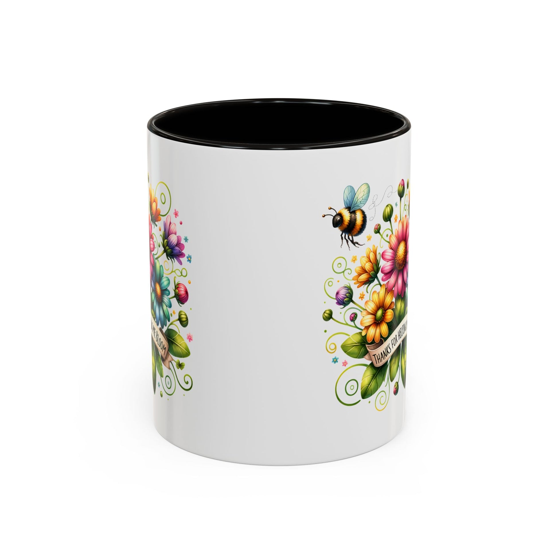 Colorful Floral Mug – "Thanks for Helping Me Bloom" – Perfect Gift for Friends & Family - Nefty Creations