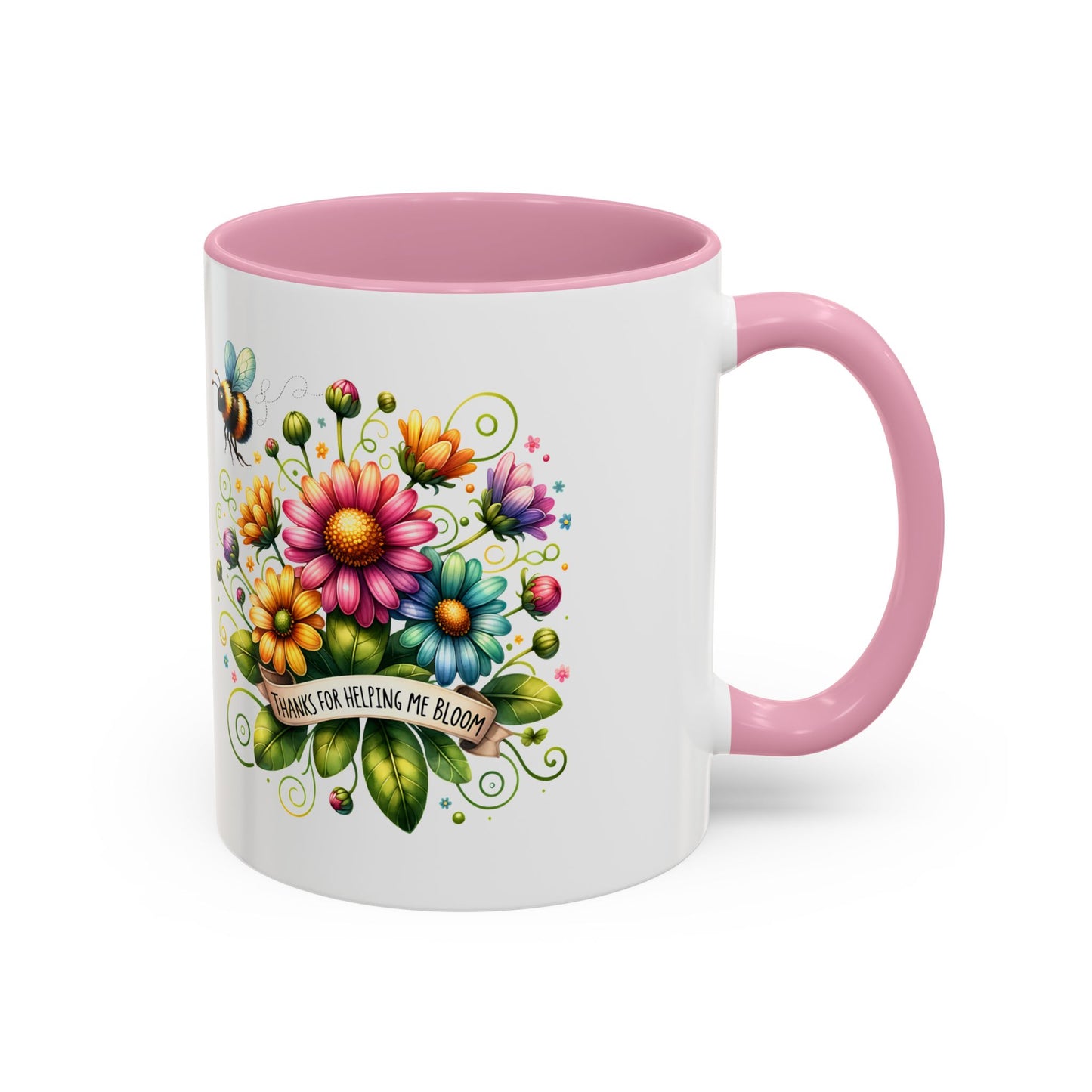 Colorful Floral Mug – "Thanks for Helping Me Bloom" – Perfect Gift for Friends & Family - Nefty Creations