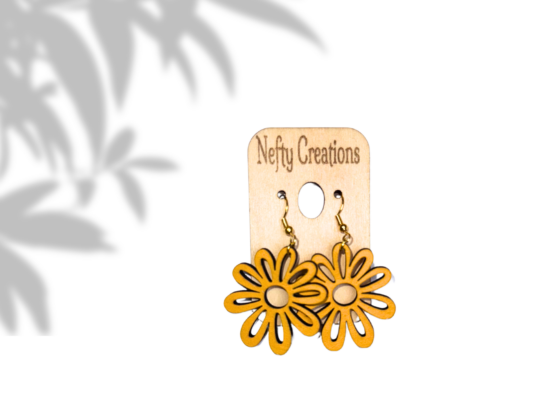 Yellow Flower Earrings 925 - Nefty Creations