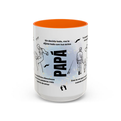 Papá Coffee Mug - Unique Dad Gift for Father's Day, Birthday, or Inspirational Moments, Black Accent Ceramic Cup - Nefty Creations