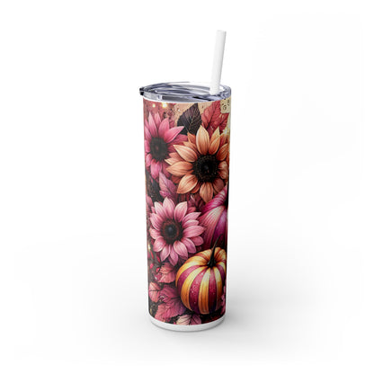 Pink Fall Skinny Tumbler 20oz| Nefty Creations
